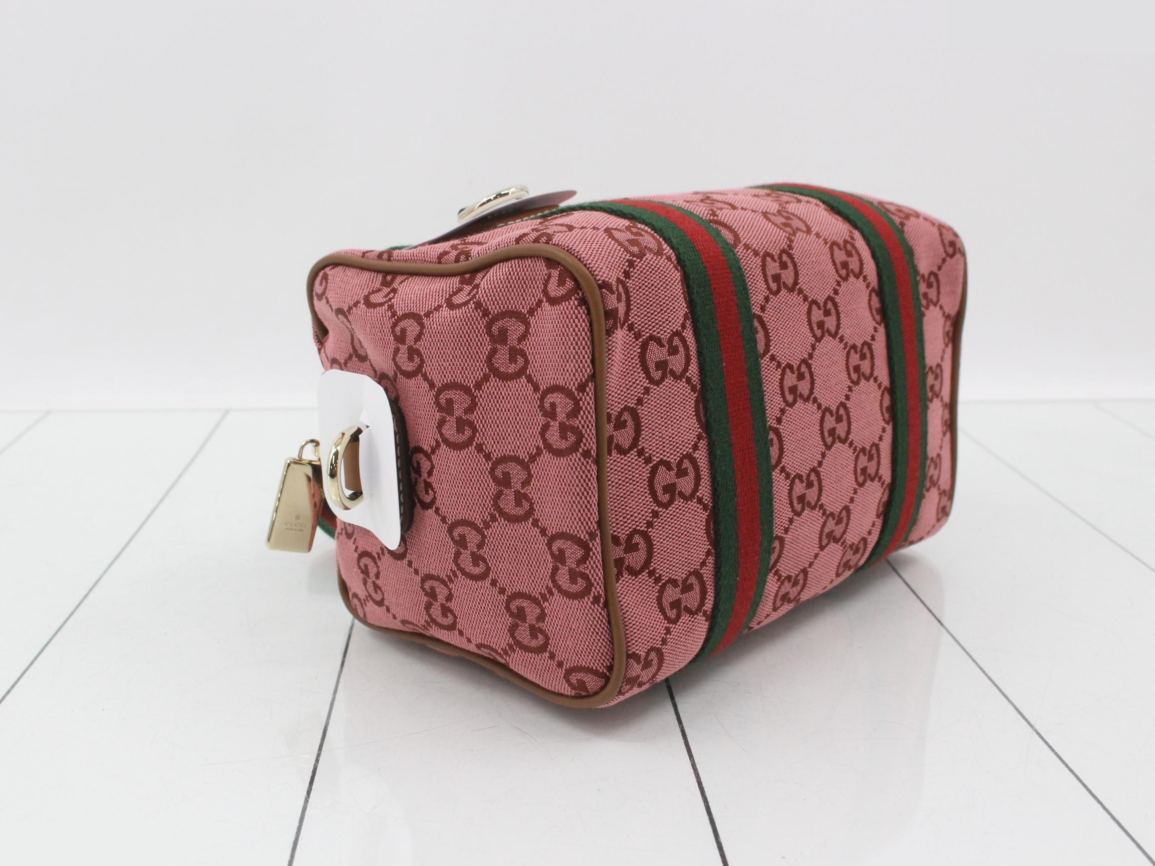 Unused 2-way Boston bag, GG canvas — view 5