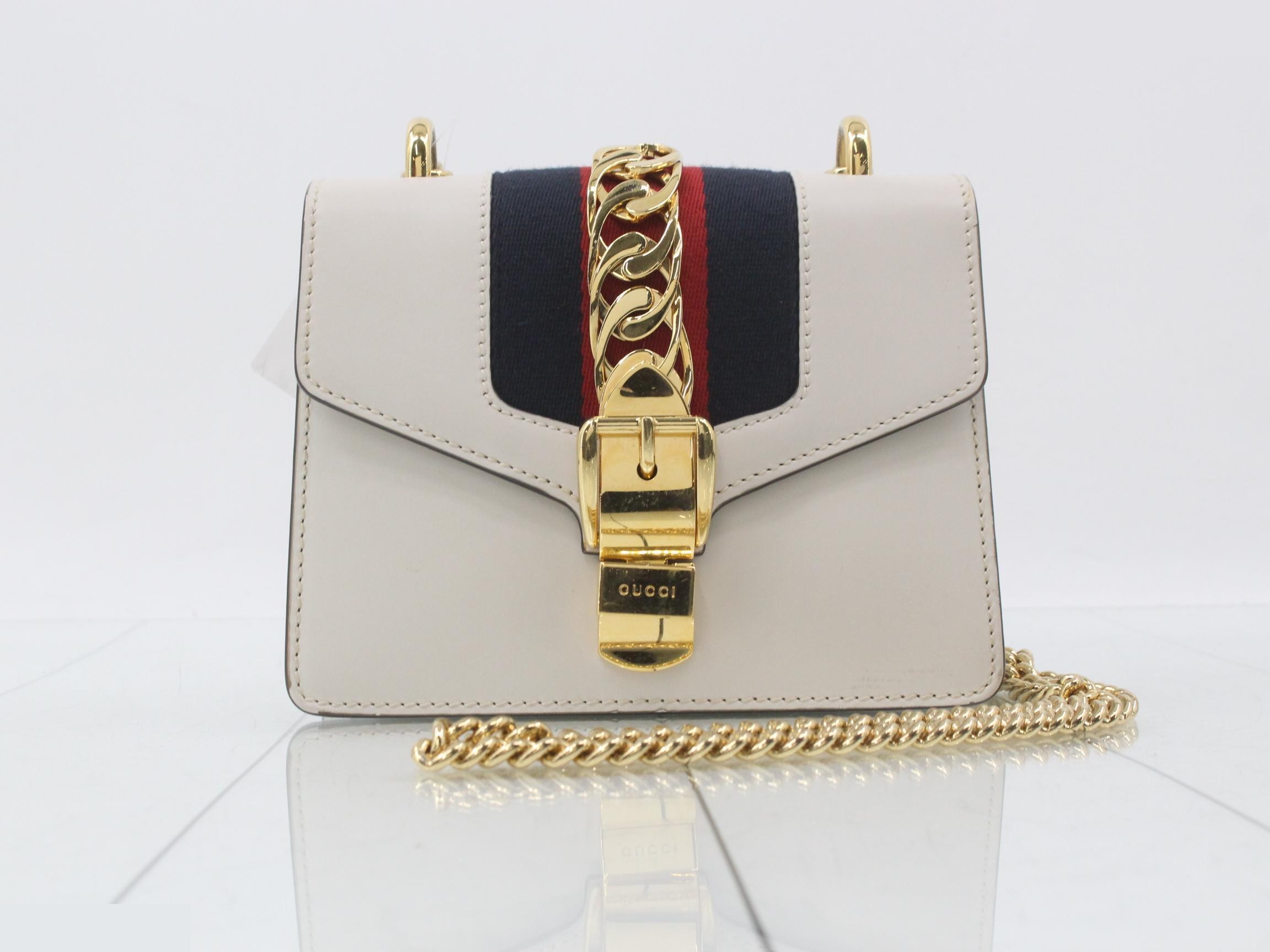 Sylvie Leather Chain Shoulder Bag
