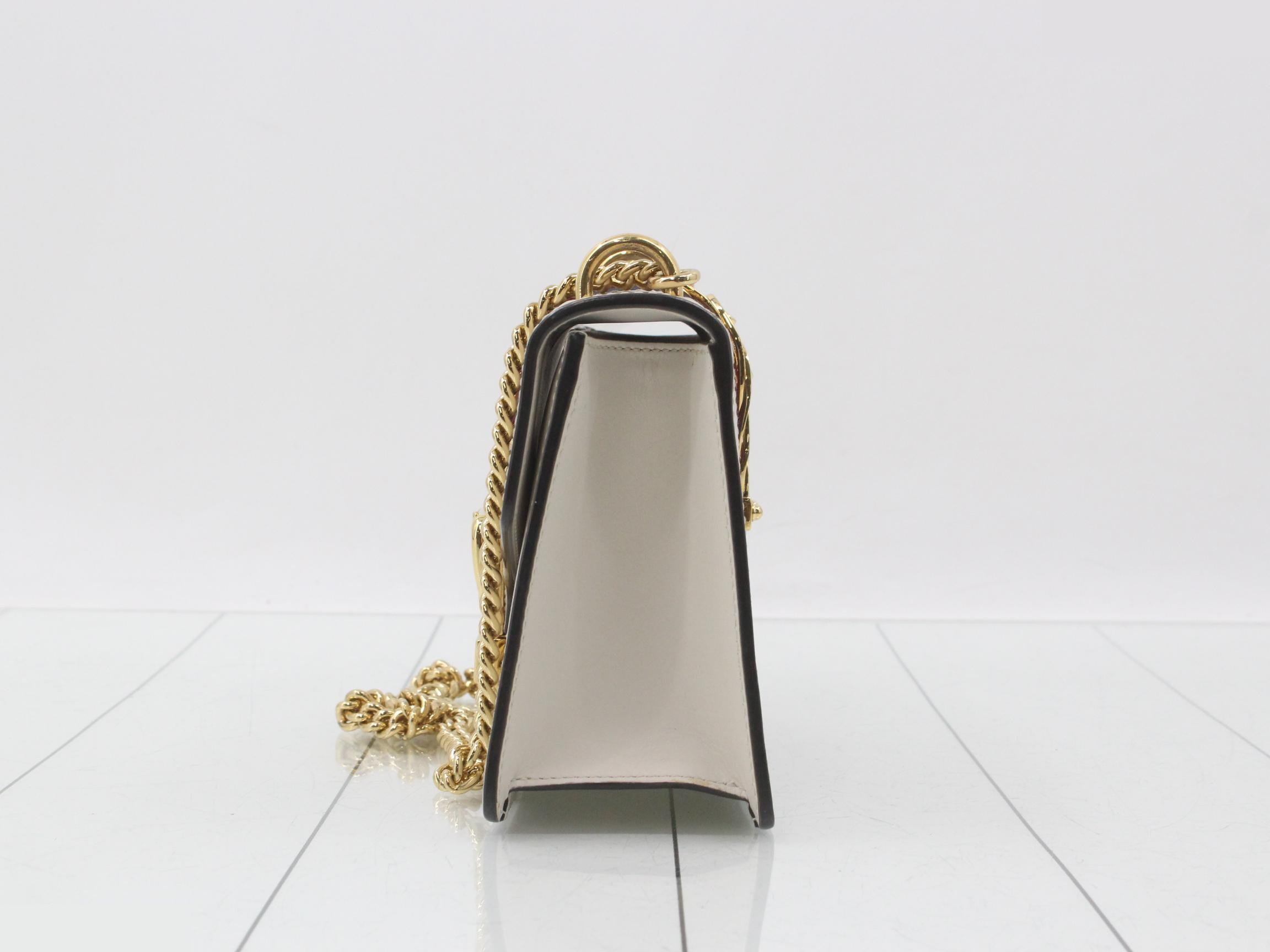 Sylvie Leather Chain Shoulder Bag — view 3