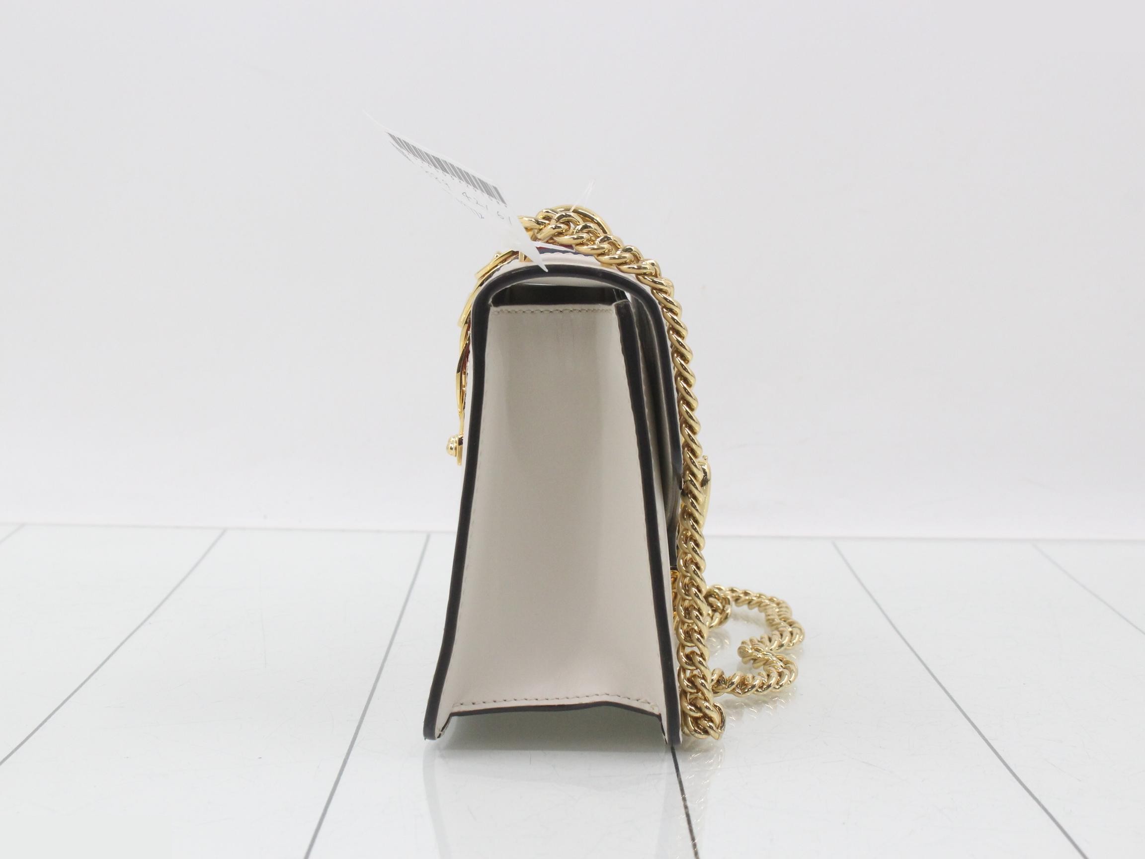 Sylvie Leather Chain Shoulder Bag — view 4