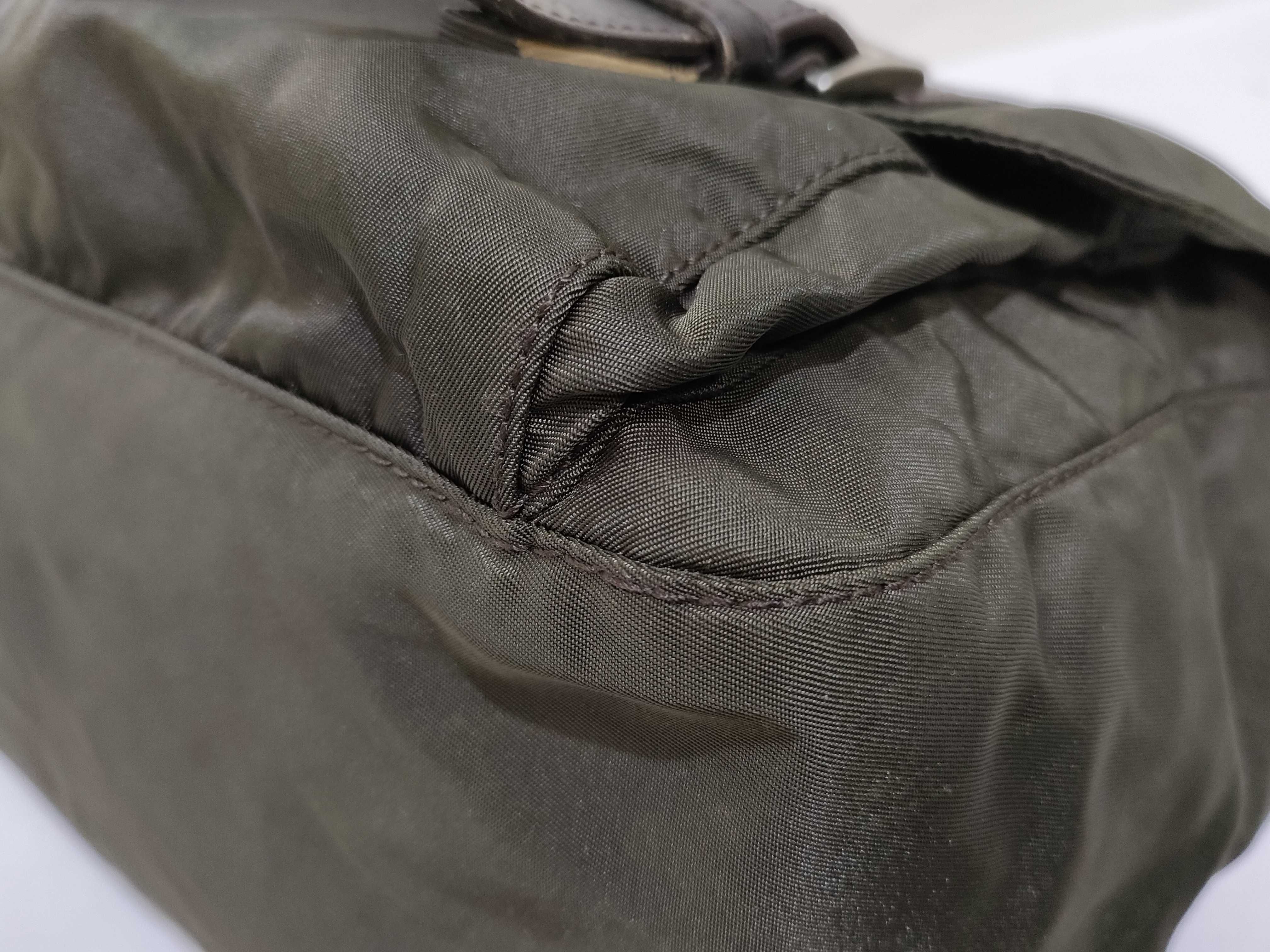 Nylon Shoulder Bag, Khaki Messenger Shoulder Bag — view 6