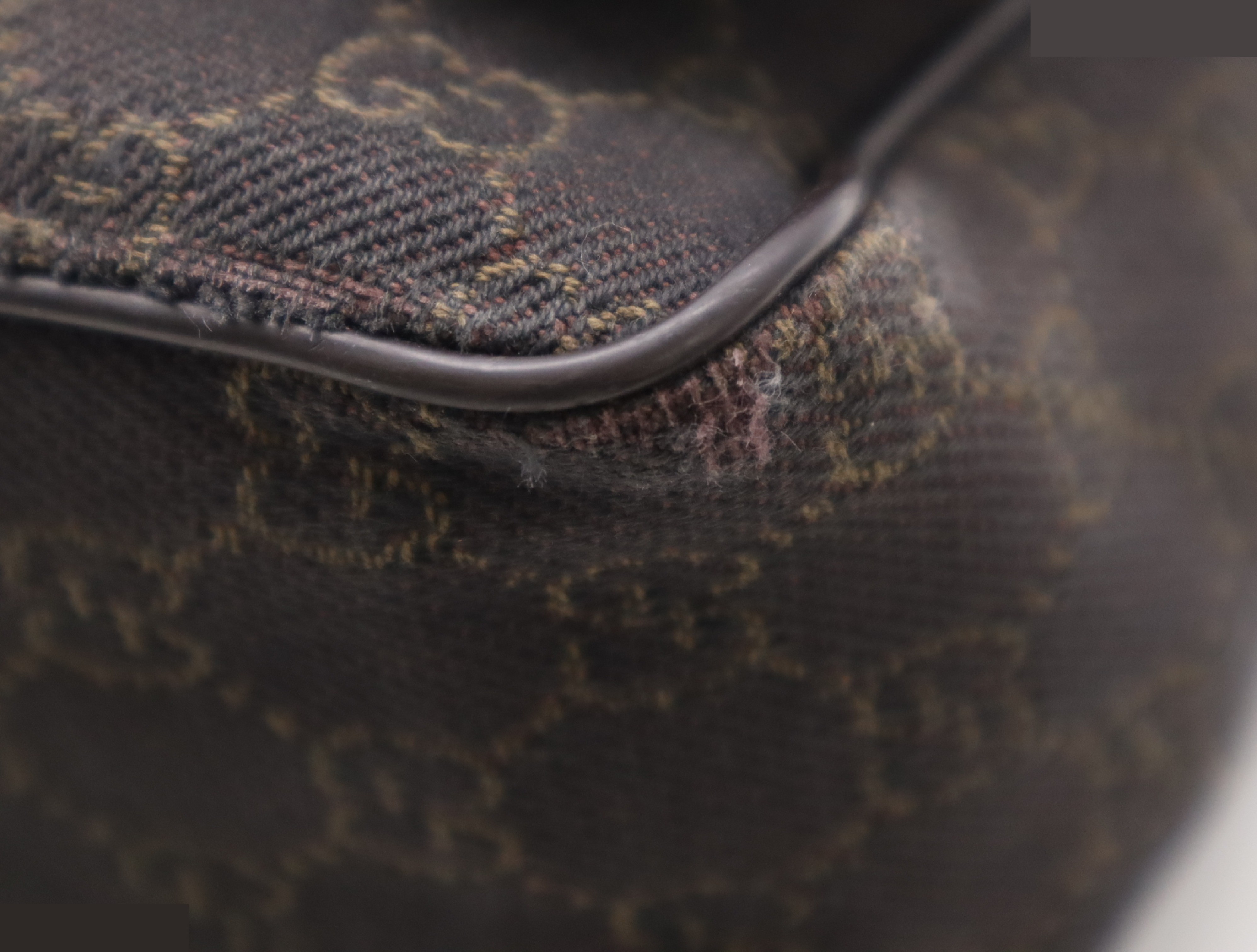 GG canvas shoulder bag brown SV metal fittings — view 6
