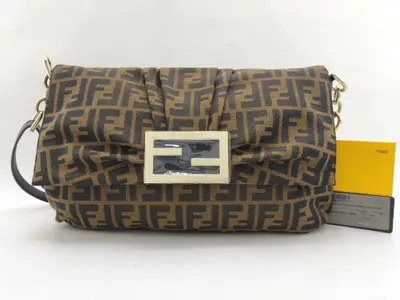 Zucca pattern Fendi shoulder bag card shoulder bag