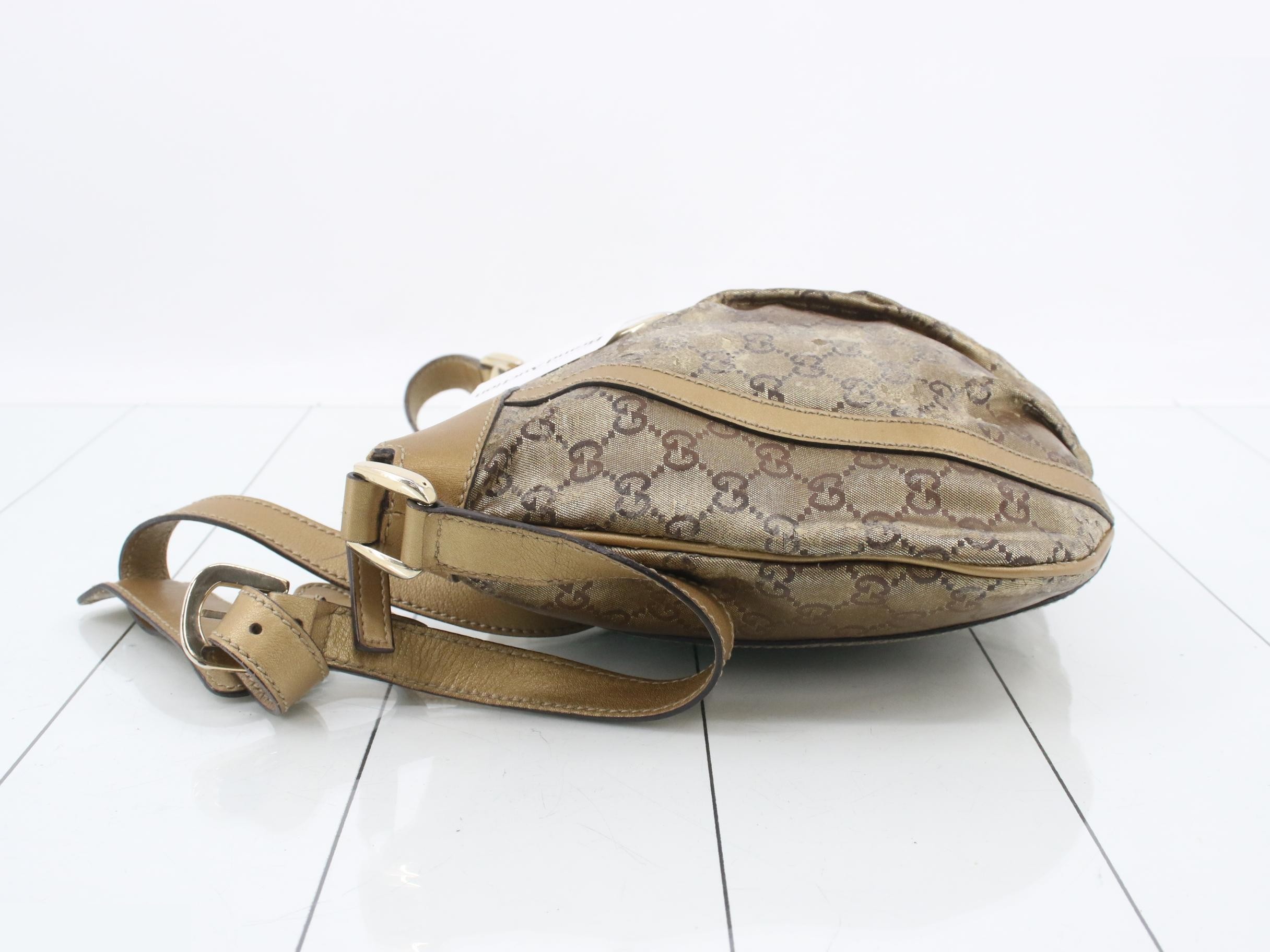 Abbey D-ring GG canvas shoulder bag with gold hardware — view 4