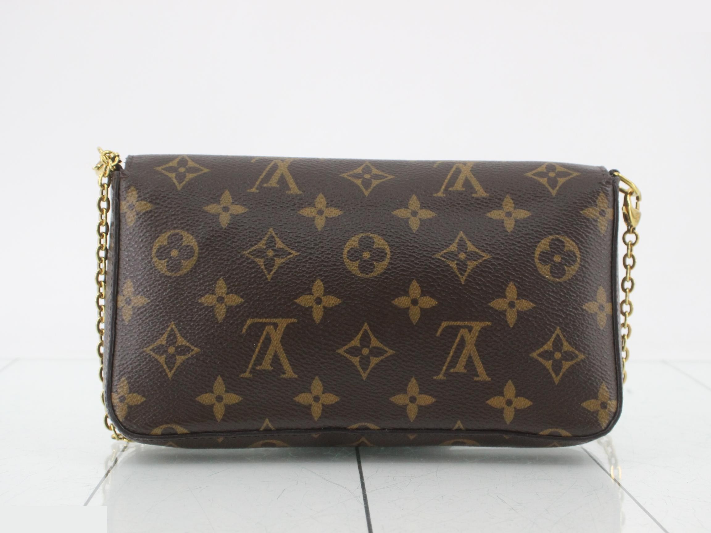 Monogram Pochette Felicie Fuchsia Shoulder Bag — view 2
