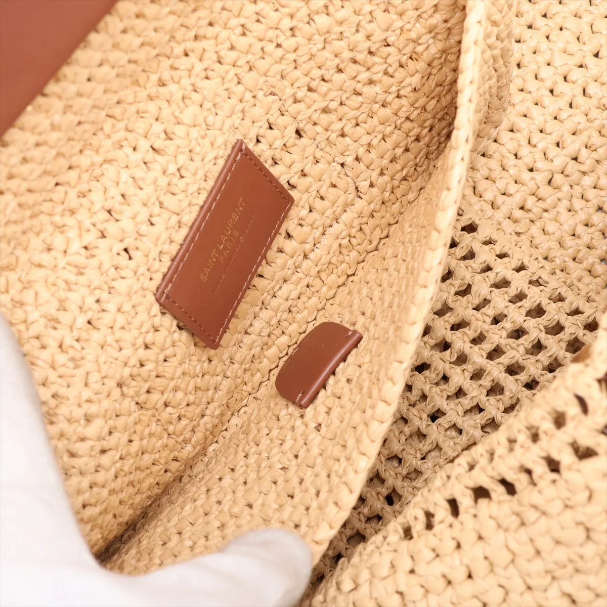 Icare Raffia Tote Bag, Beige, 772191 — view 8
