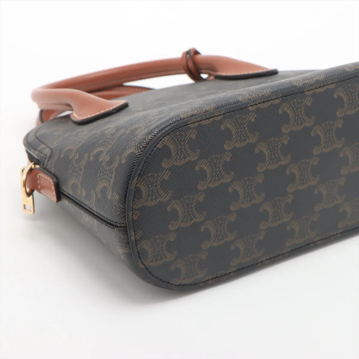 Triomphe Teen Honorin PVC 2WAY Handbag Brown — view 4