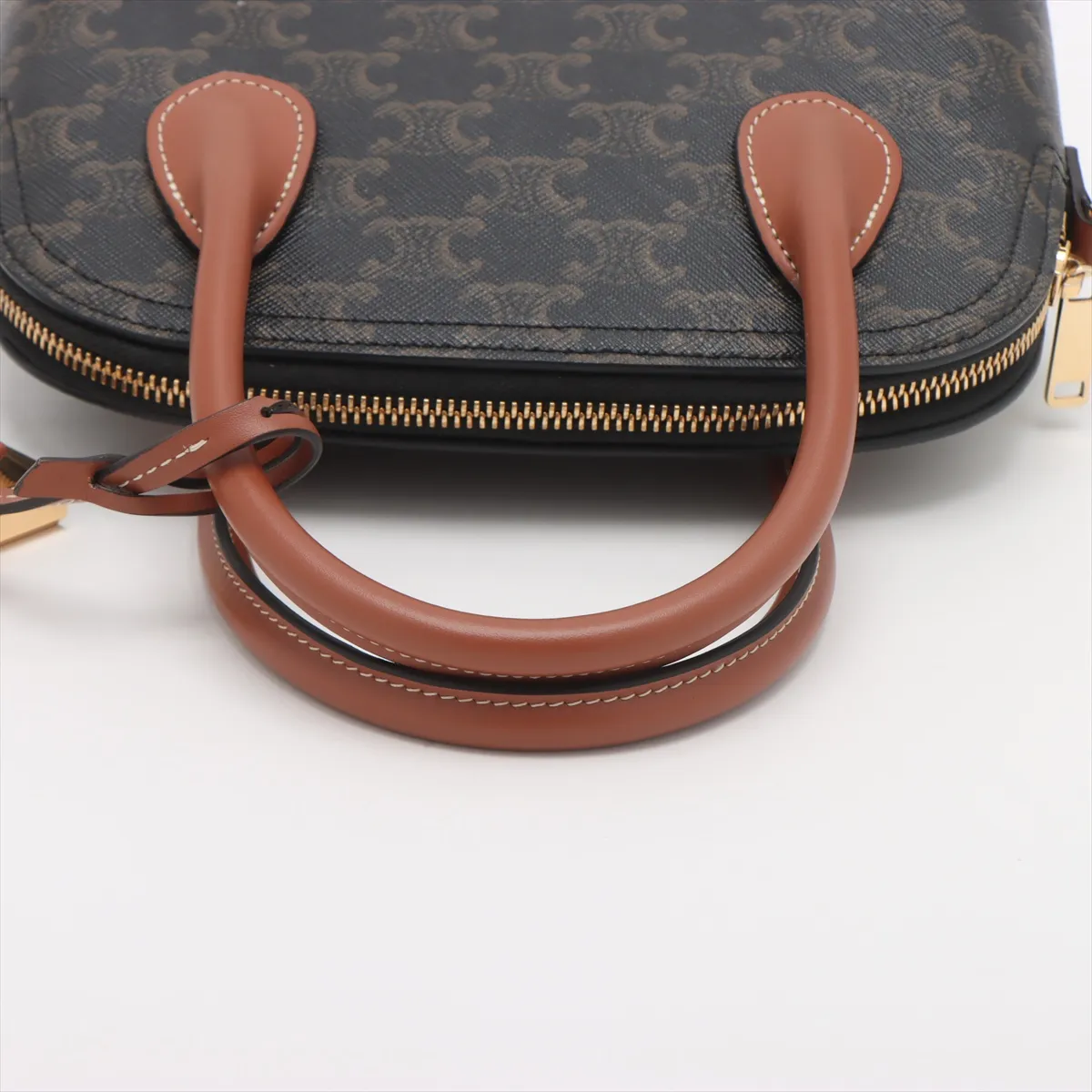 Triomphe Teen Honorin PVC 2WAY Handbag Brown — view 5