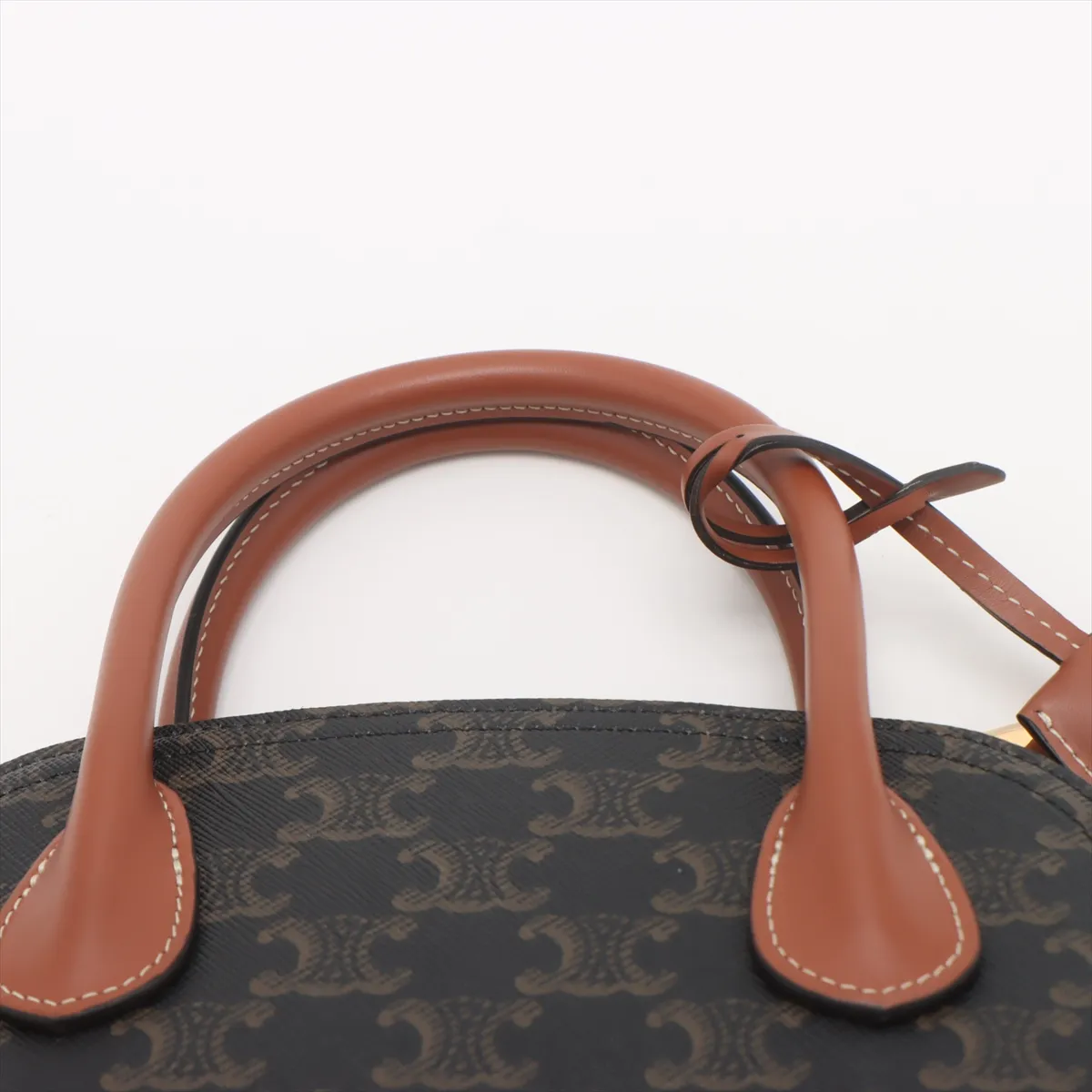 Triomphe Teen Honorin PVC 2WAY Handbag Brown — view 6