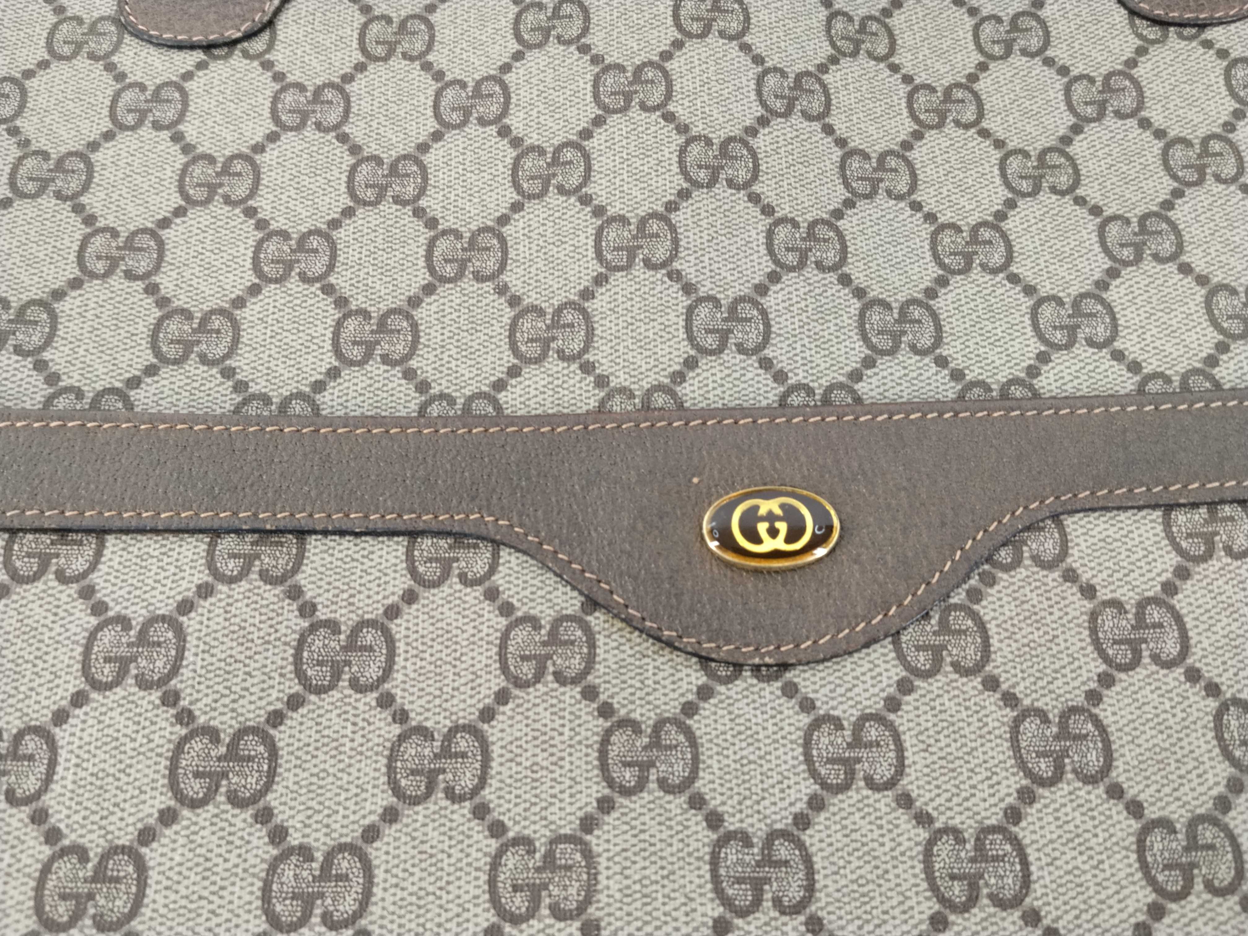 GG Supreme Gucci 39 02 003 GG Supreme Sherry Tote Bag PVC Leather Beige Tote Bag — view 8