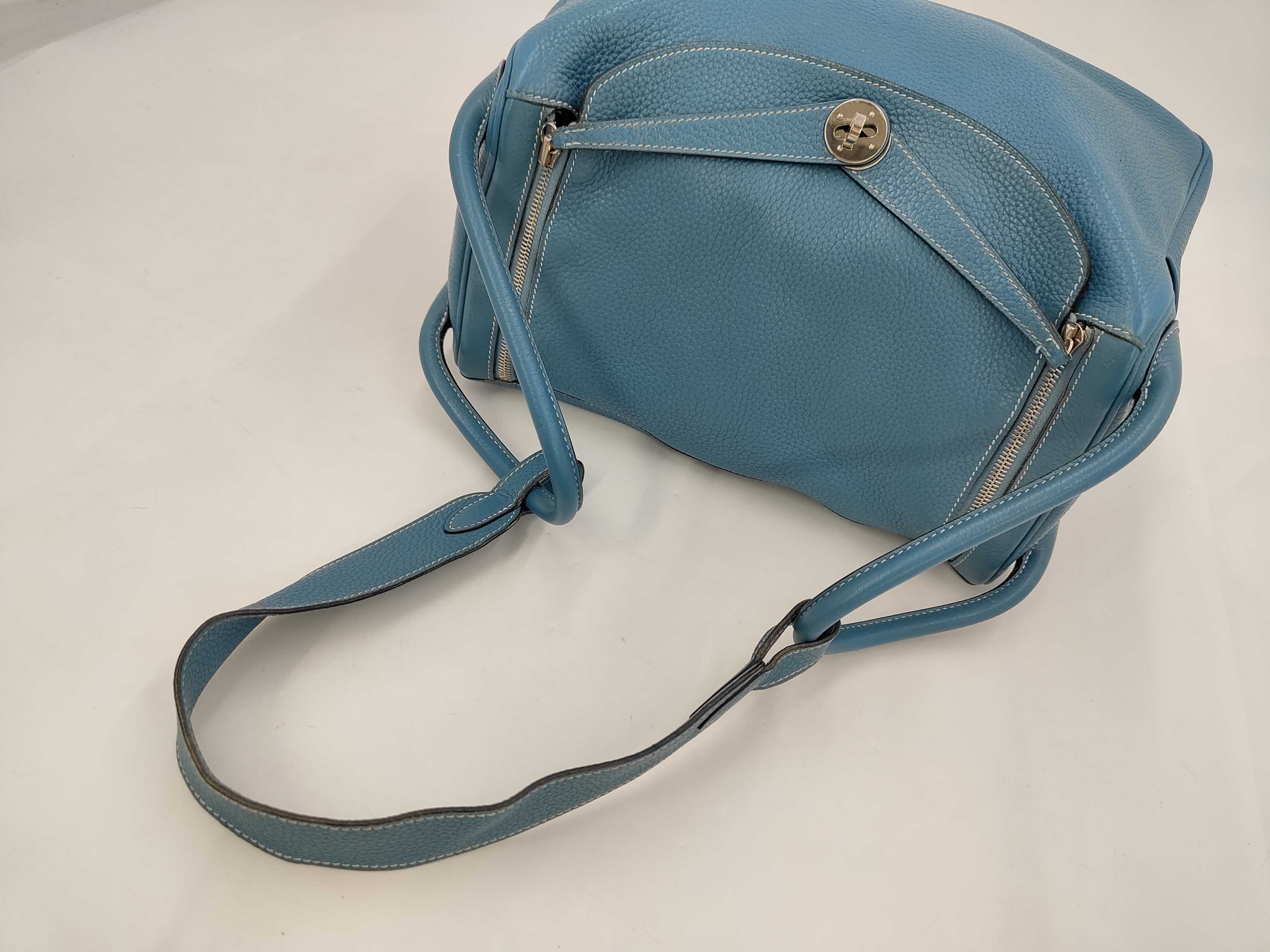 Lindy 34 Light Blue Shoulder Bag Handbag (with stamp) — view 5