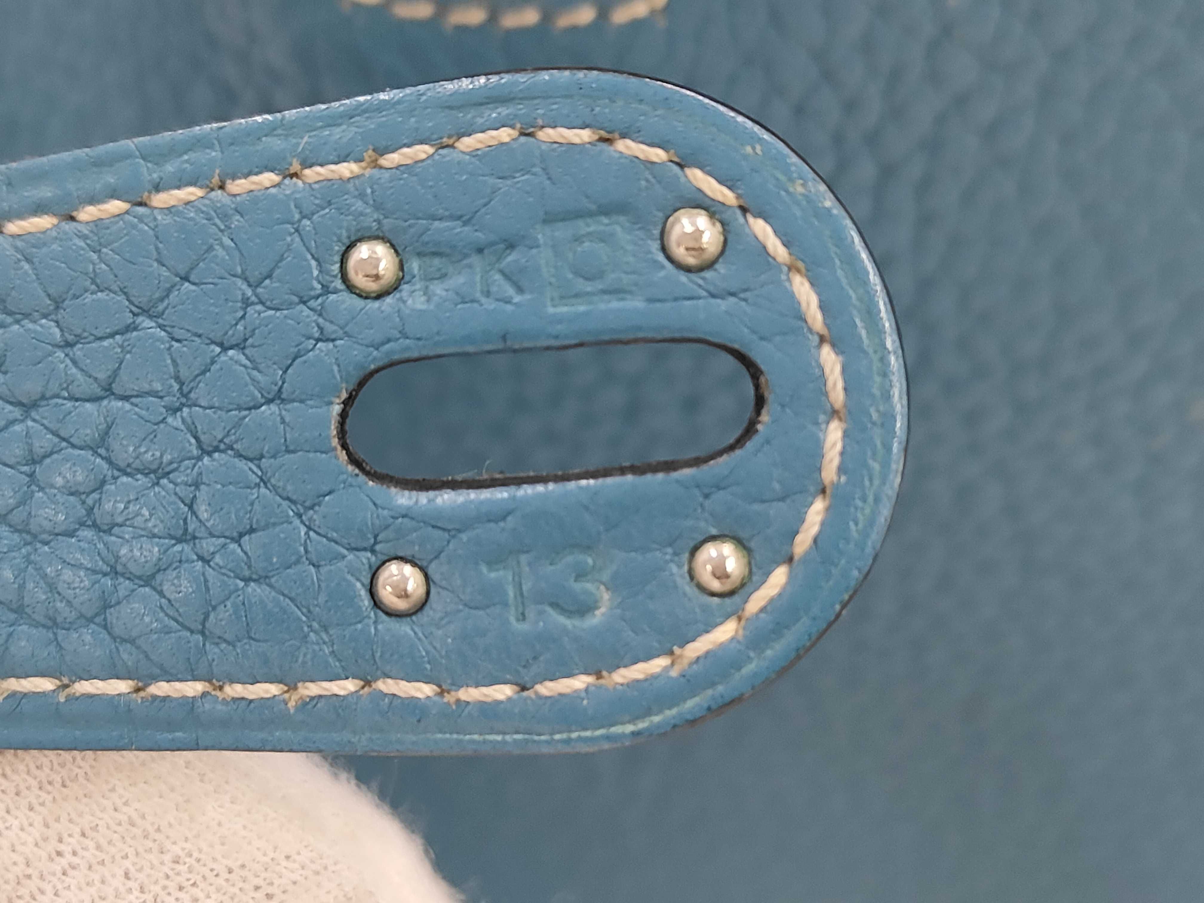 Lindy 34 Light Blue Shoulder Bag Handbag (with stamp) — view 9