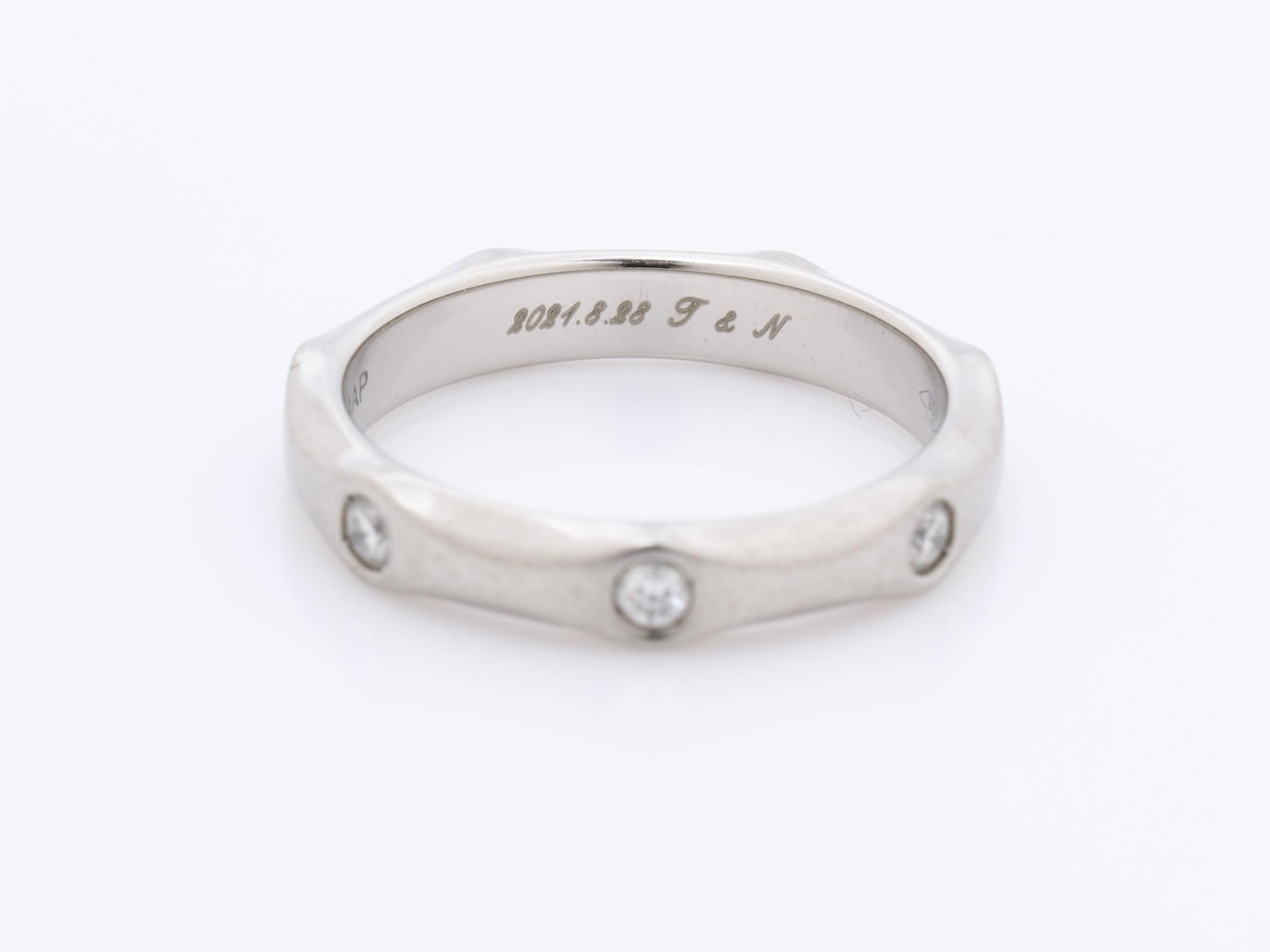 Pt950 Diamond Ring, Infinite Ring, 4.6g, Size #49 — view 4