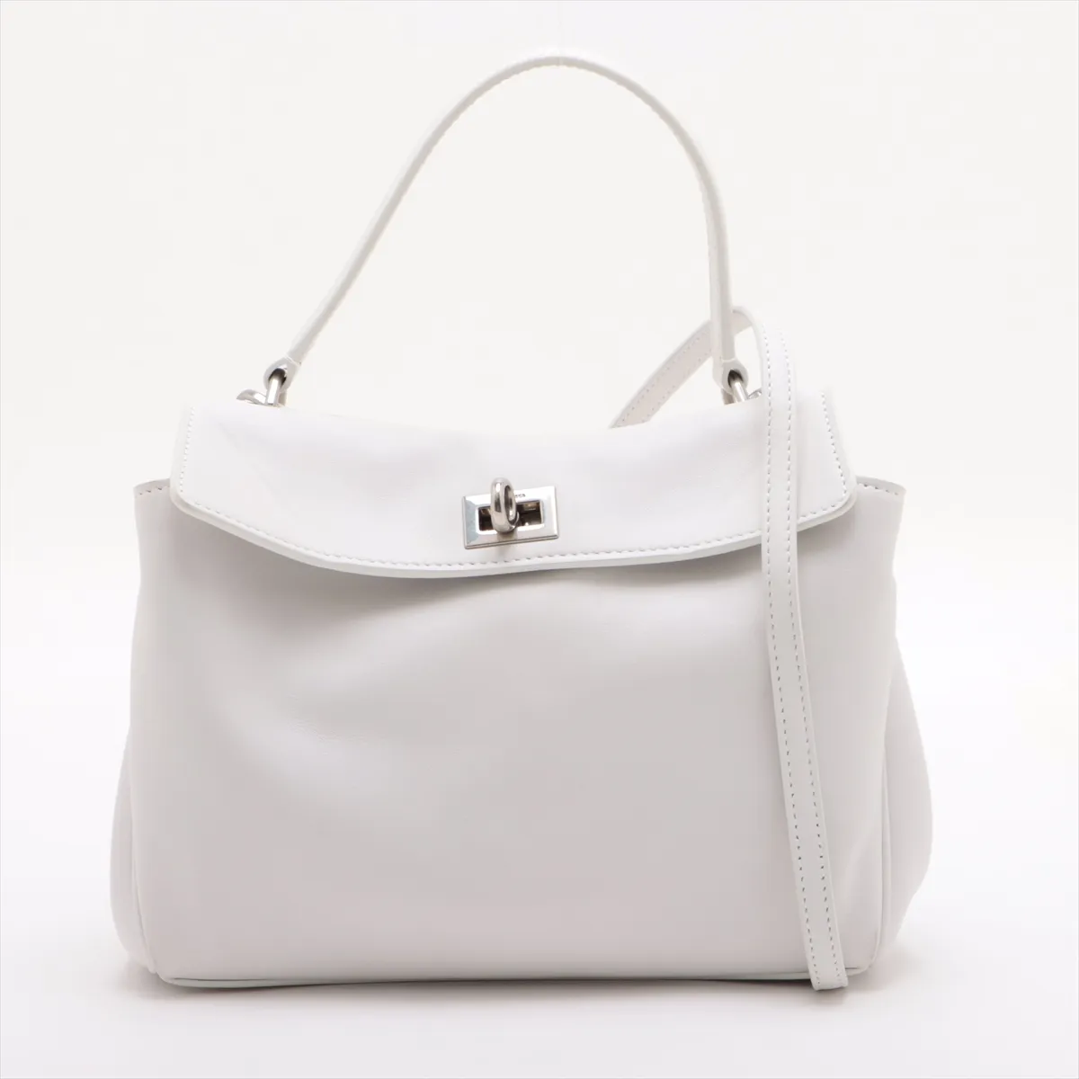 Rodeo Leather 2WAY Handbag White 795456