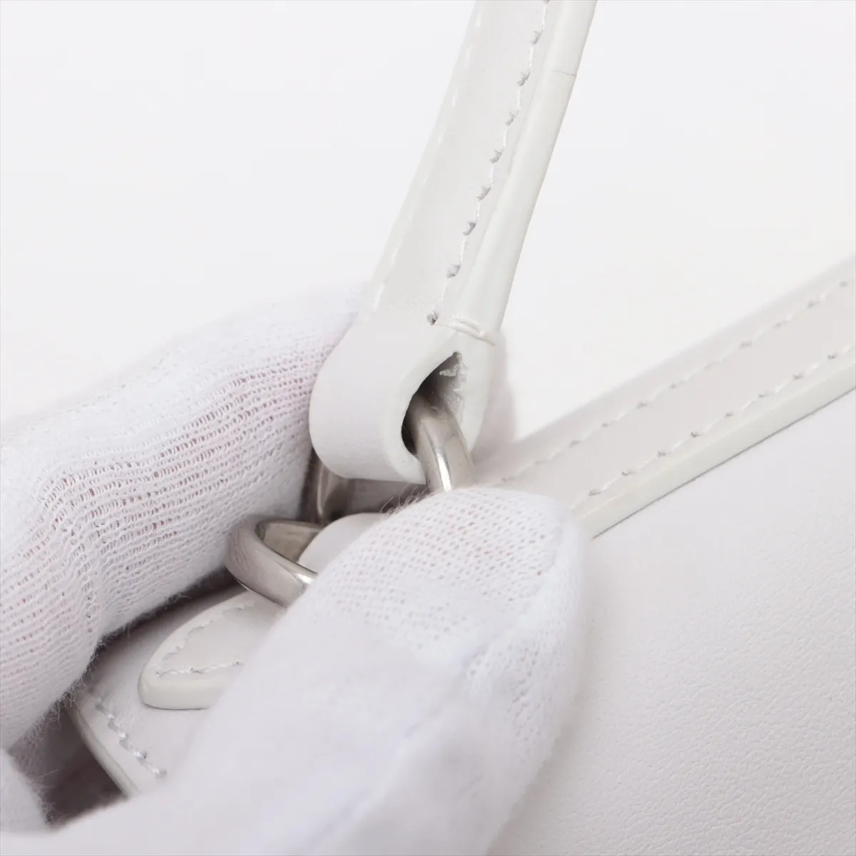 Rodeo Leather 2WAY Handbag White 795456 — view 14