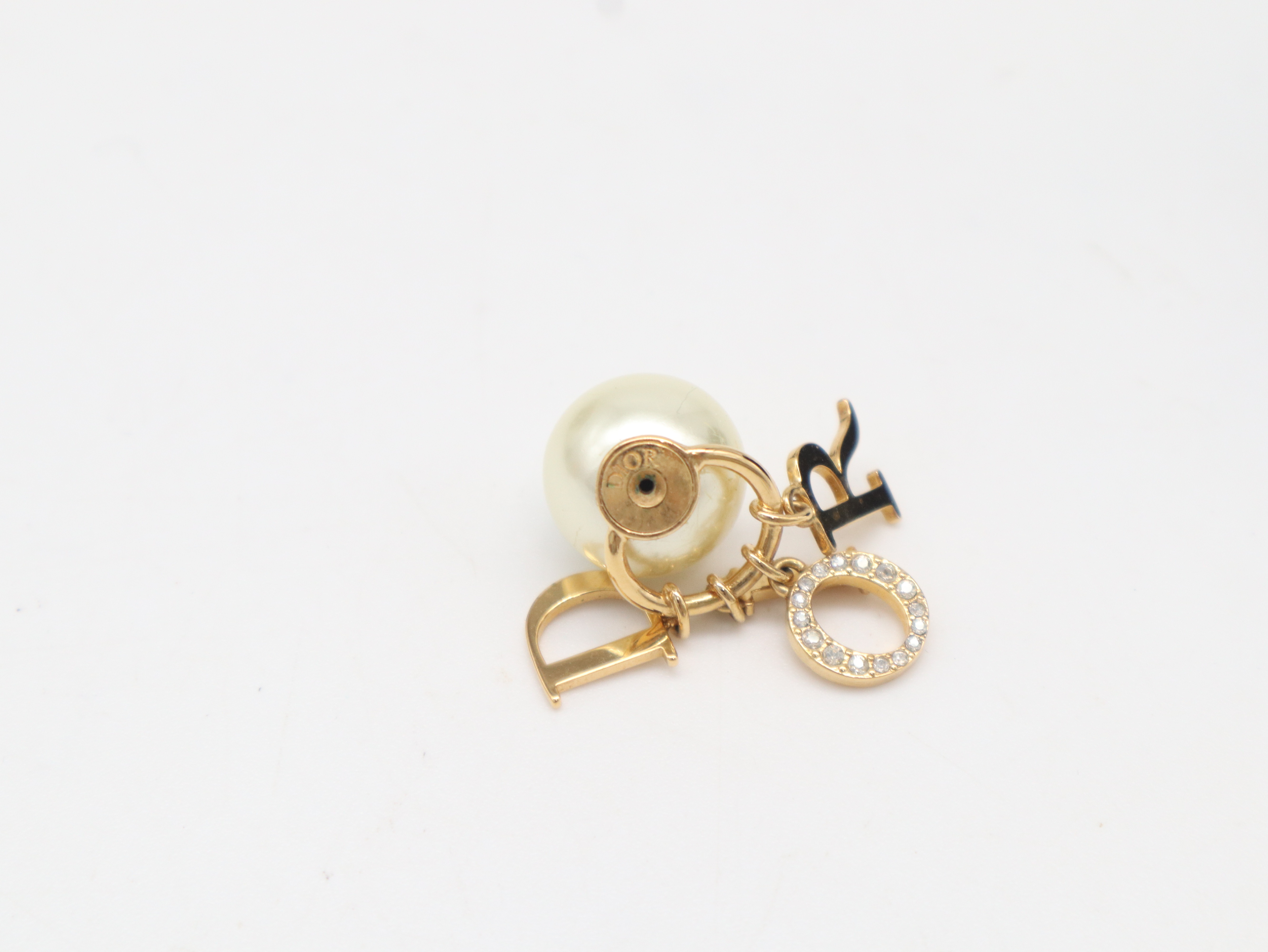 Rhinestone Tribal Pearl Earrings — view 3