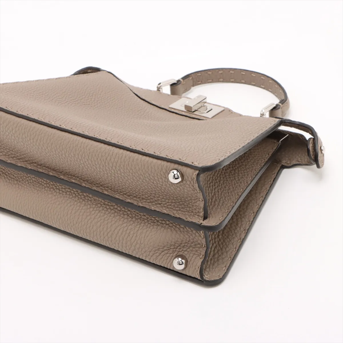 Peekaboo Ic You Small Leather 2WAY Handbag Greige 8BN327 — view 3