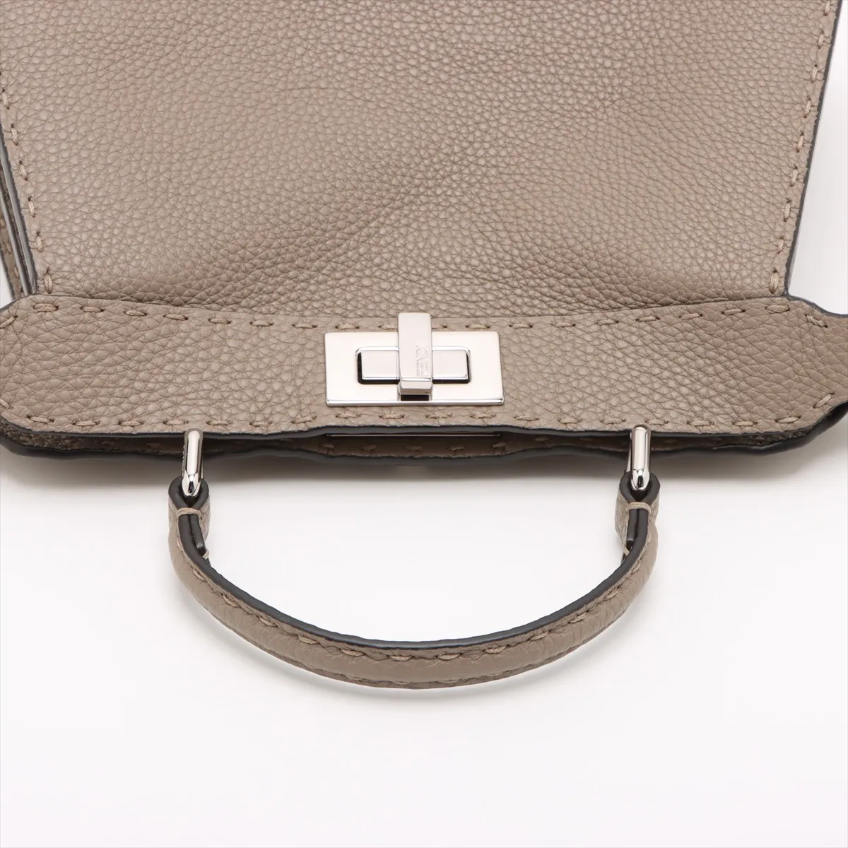 Peekaboo Ic You Small Leather 2WAY Handbag Greige 8BN327 — view 5