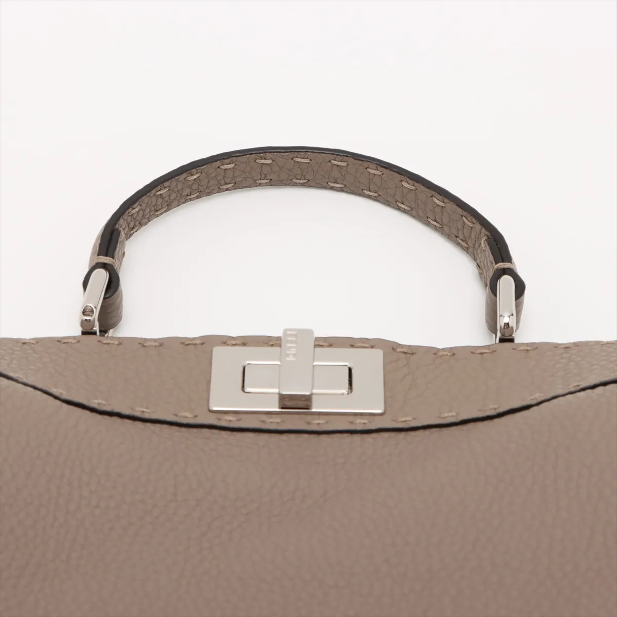 Peekaboo Ic You Small Leather 2WAY Handbag Greige 8BN327 — view 6