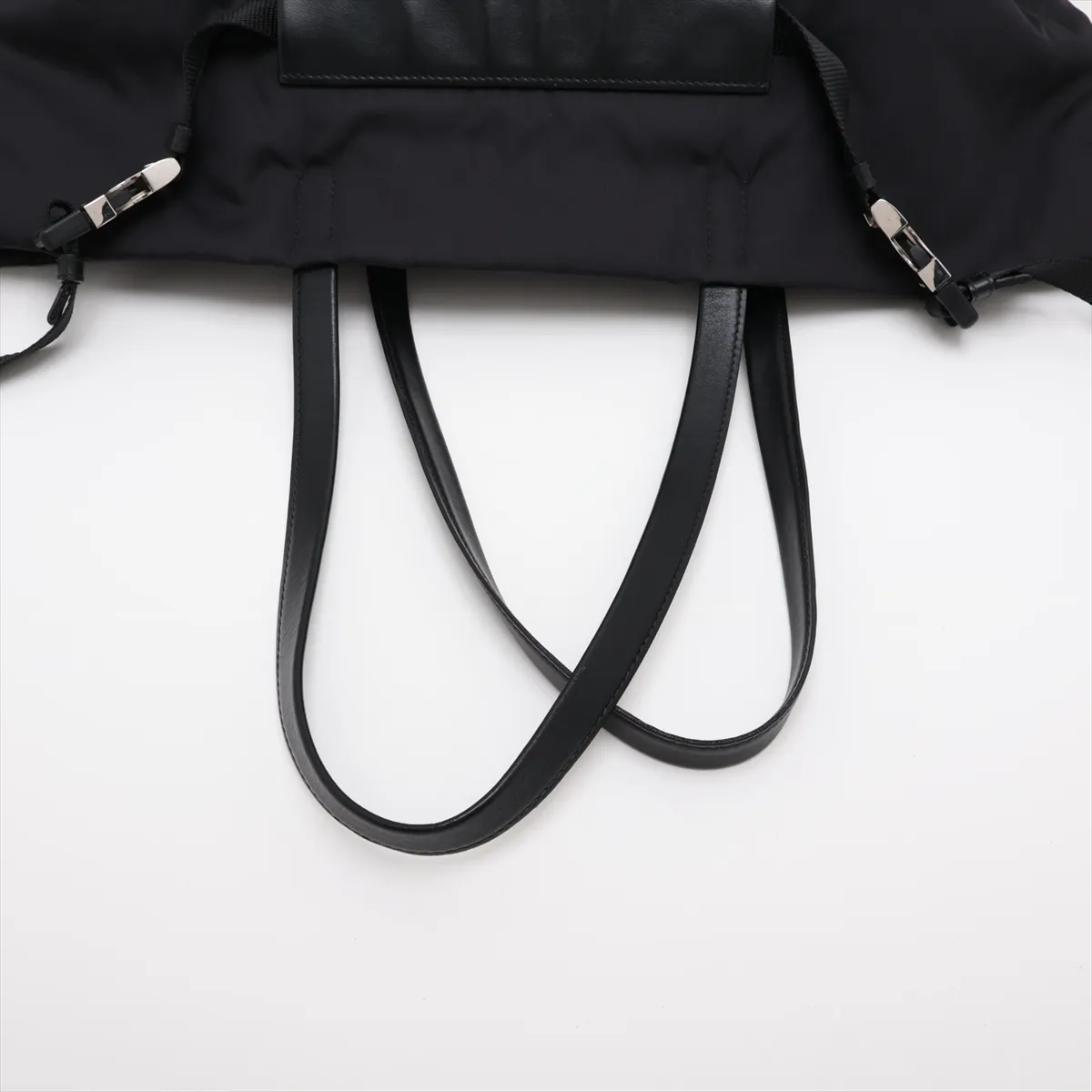 Tessuto Nylon Handbag, Black — view 5