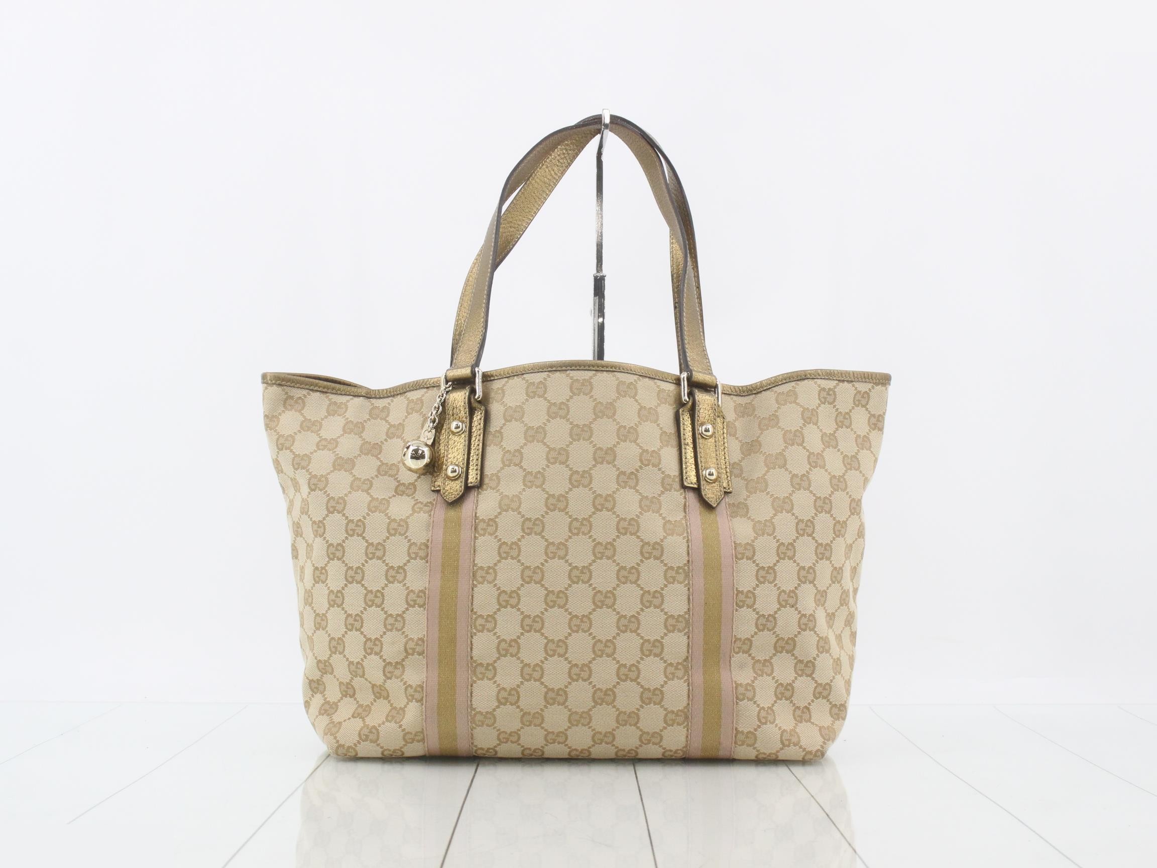 GG Canvas Leather Tote Bag