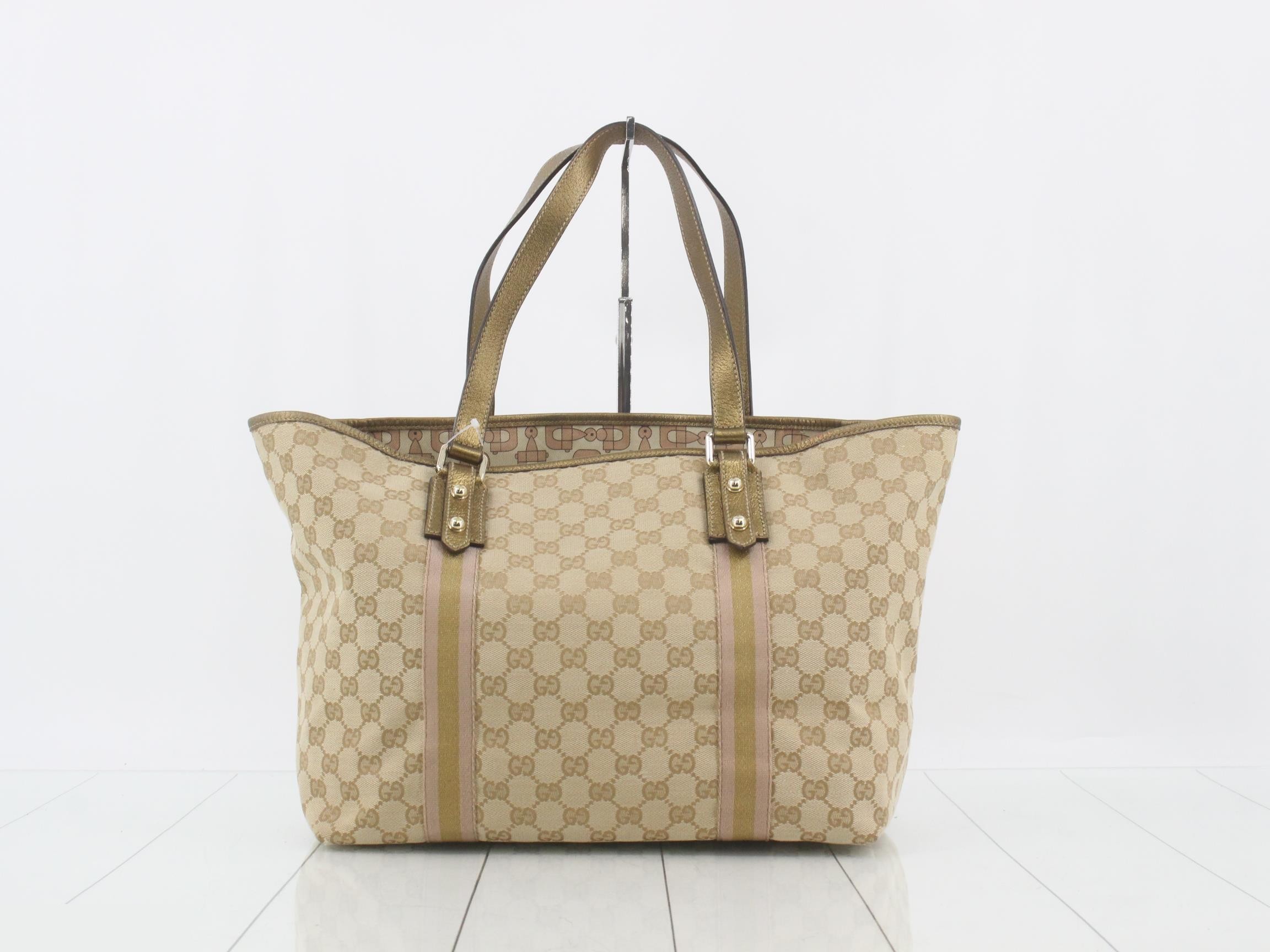 GG Canvas Leather Tote Bag — view 2