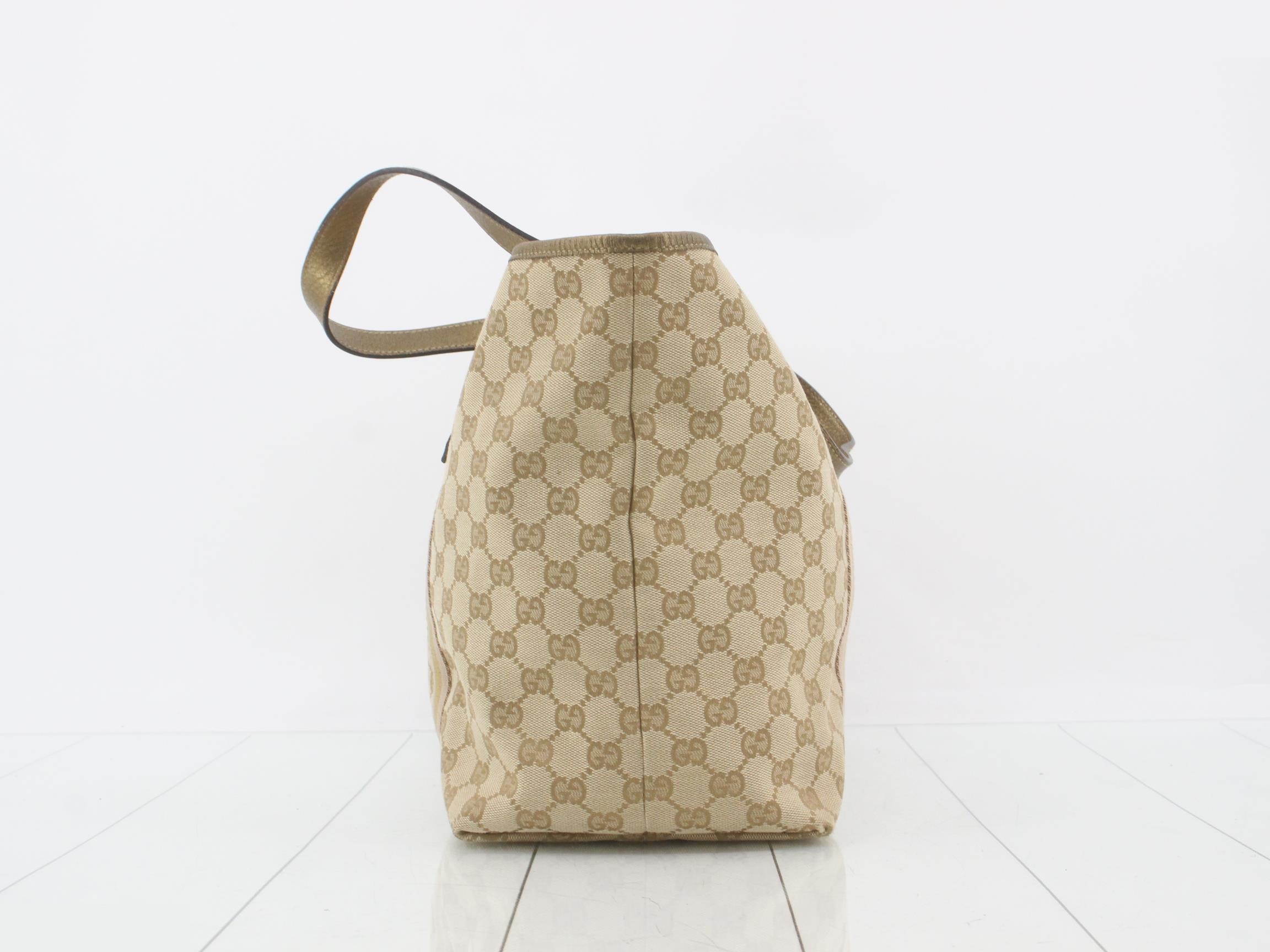 GG Canvas Leather Tote Bag — view 3