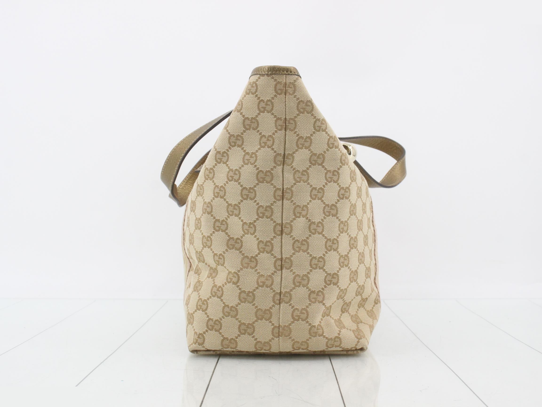 GG Canvas Leather Tote Bag — view 4