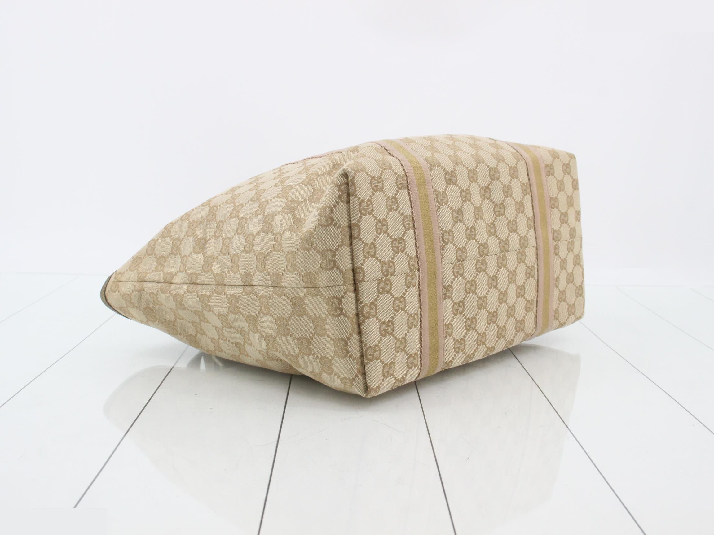 GG Canvas Leather Tote Bag — view 5