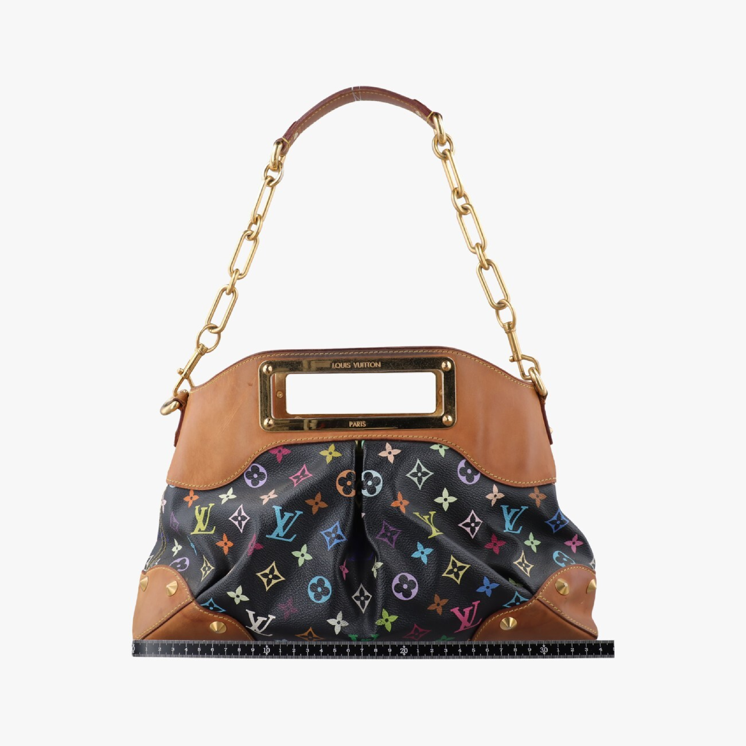 Judy MM Noir Monogram Multicolor M40256 (Serial Number Unknown) Shoulder Bag — view 2