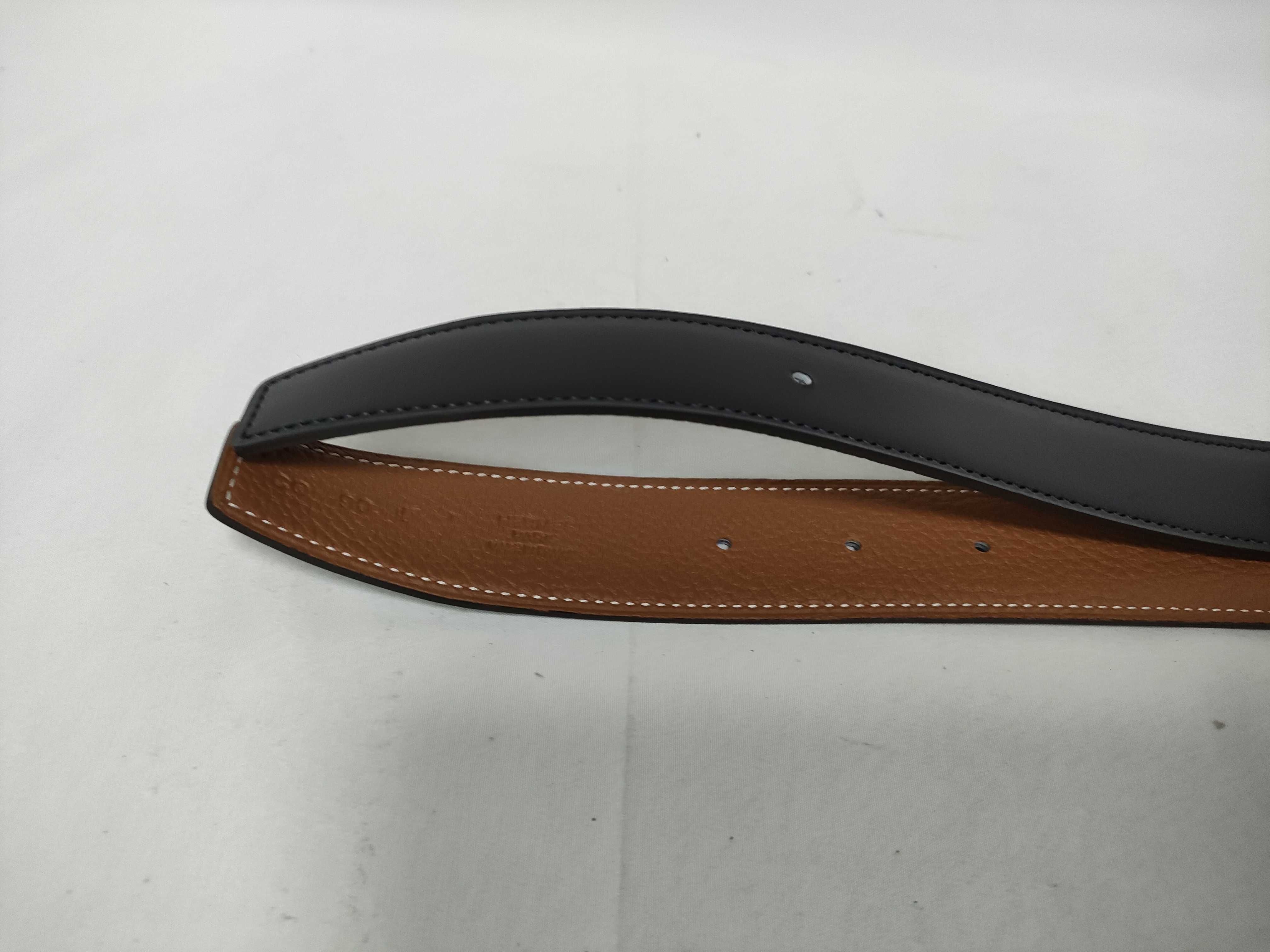 H-belt 90 Box calf x Togo belt — view 2