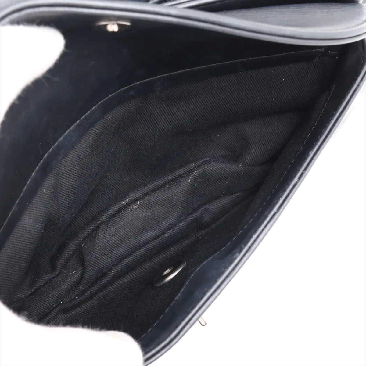 Matelassé Lambskin Chain Shoulder Bag, Coco Eyelet, Black, Silver Hardware, 25140582 (Serial Number 25) — view 7