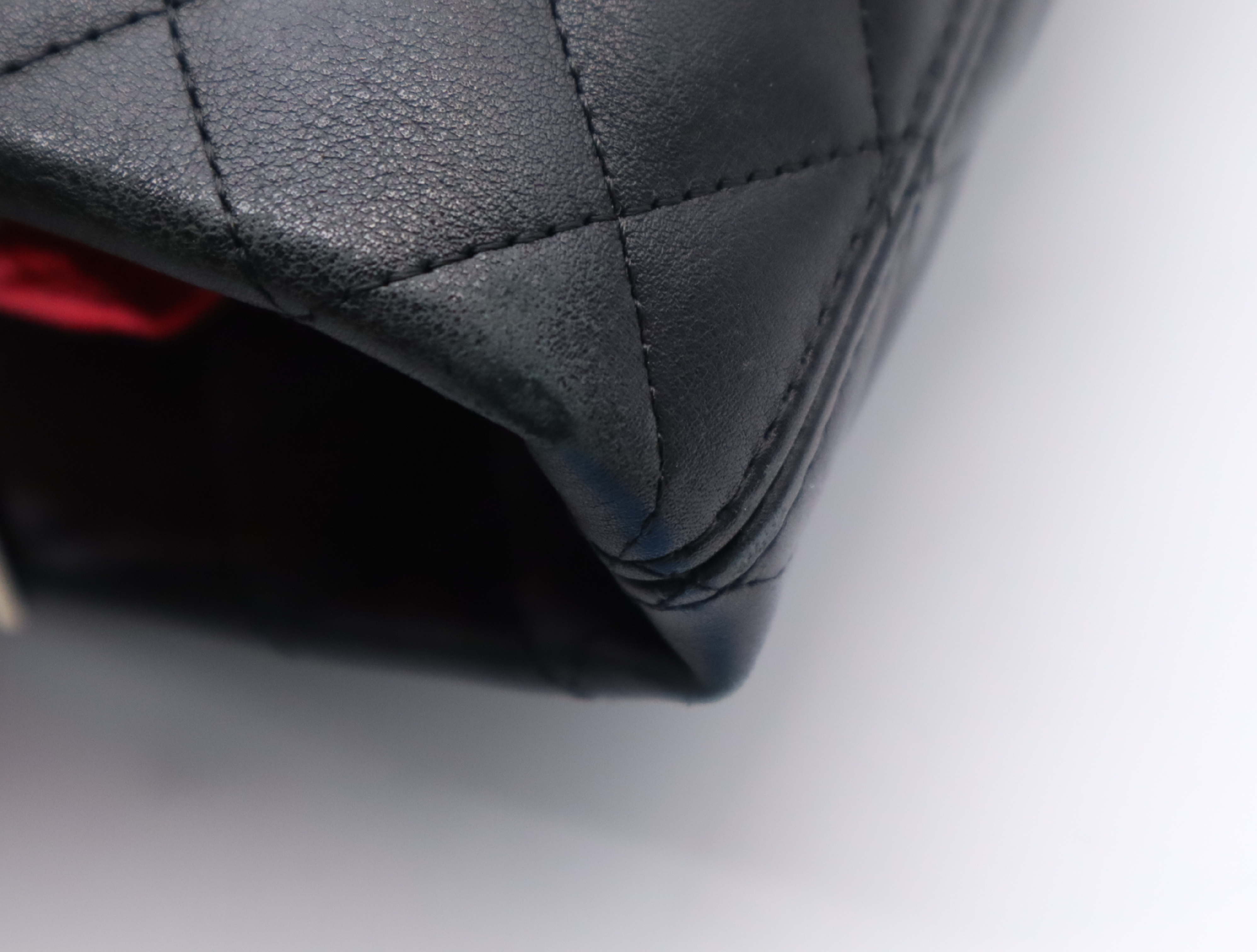 A25169 Lambskin Cambon Line Coco Mark Large Tote Bag Black with Guarantee Card and Seal 11387864 Tote Bag — view 11