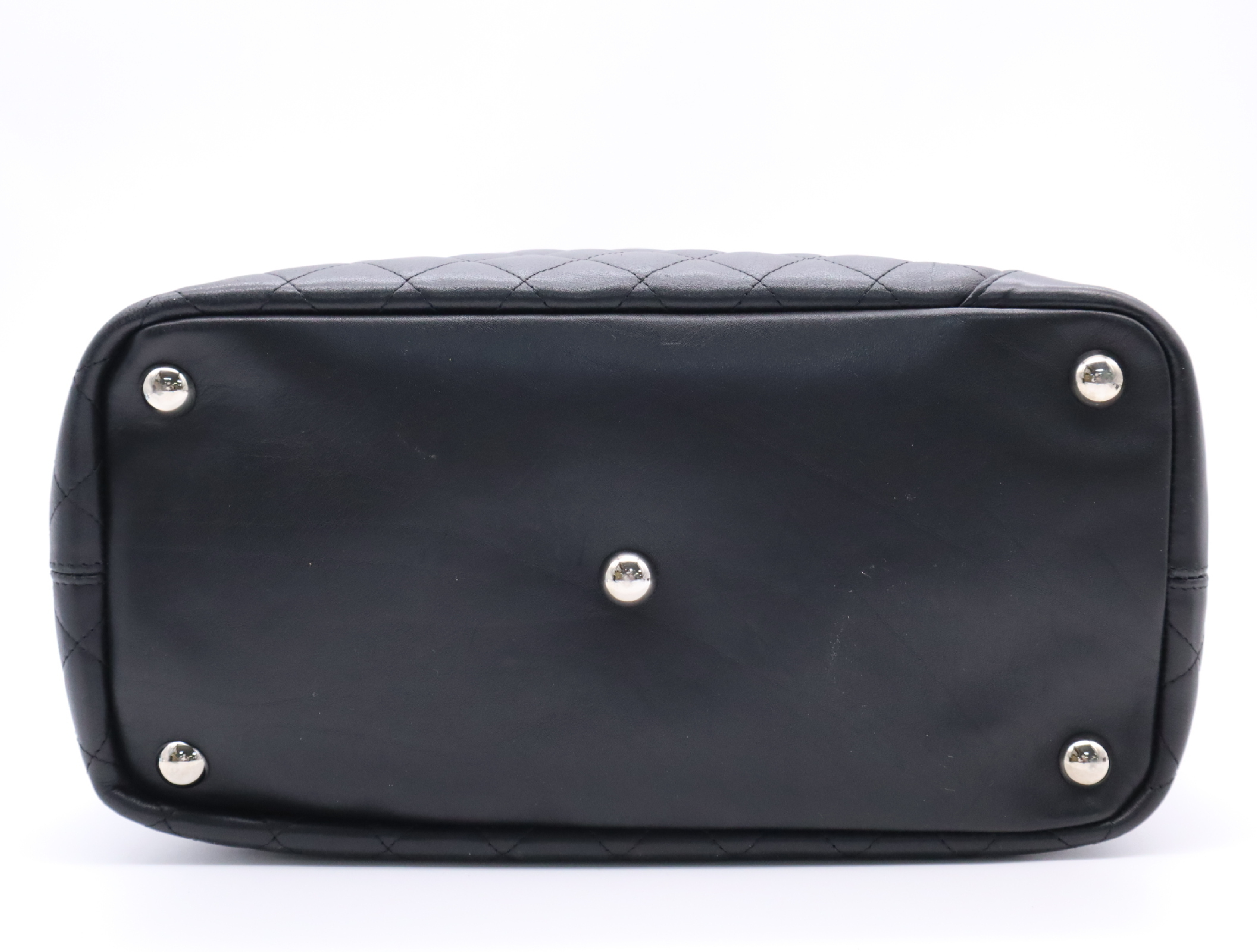 A25169 Lambskin Cambon Line Coco Mark Large Tote Bag Black with Guarantee Card and Seal 11387864 Tote Bag — view 4
