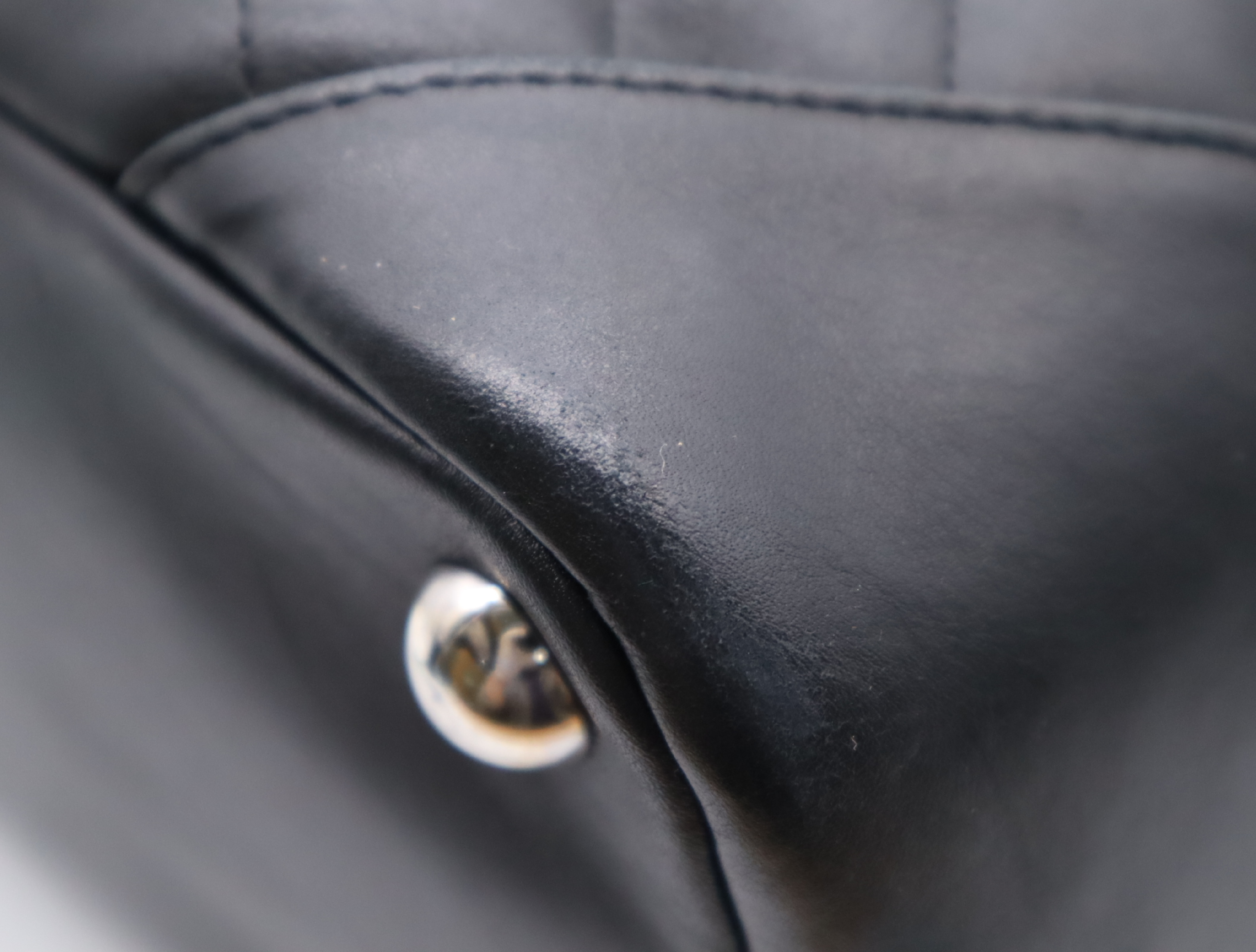 A25169 Lambskin Cambon Line Coco Mark Large Tote Bag Black with Guarantee Card and Seal 11387864 Tote Bag — view 7