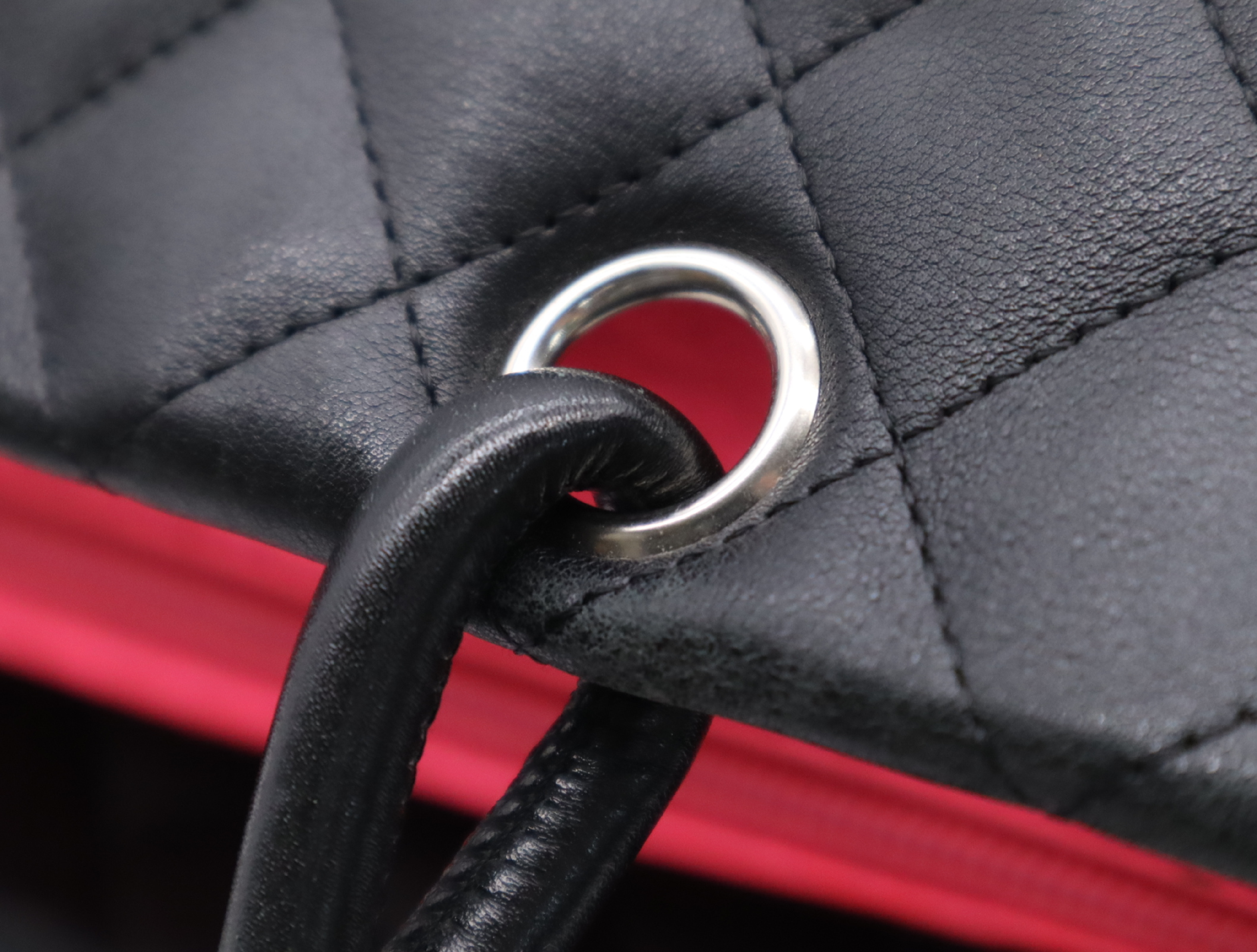 A25169 Lambskin Cambon Line Coco Mark Large Tote Bag Black with Guarantee Card and Seal 11387864 Tote Bag — view 10