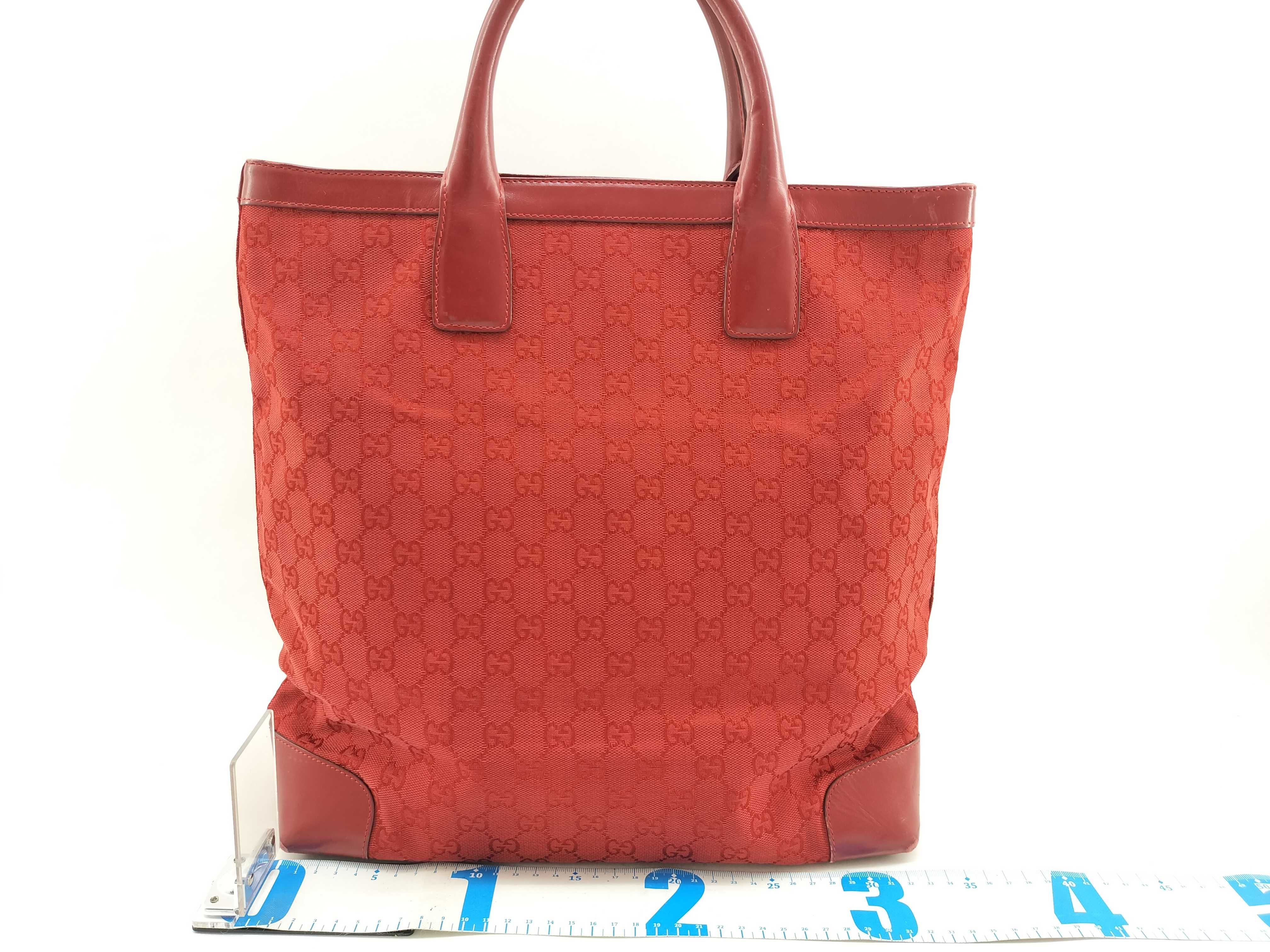 GG Canvas Gucci Handbag Red Tote Bag — view 2