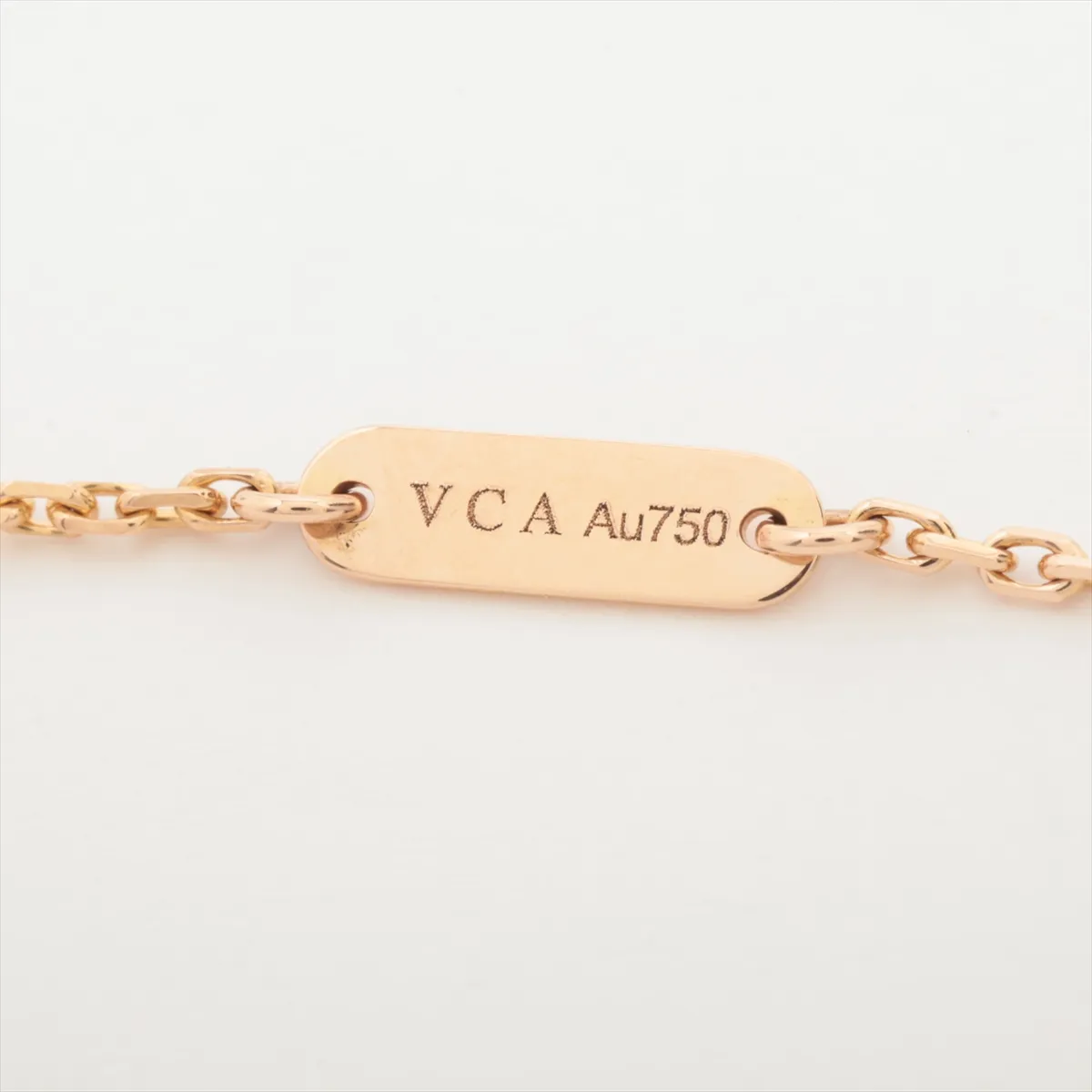 Vintage Alhambra Grey Shell Diamond Necklace, 750 (PG), 6.6g — view 4
