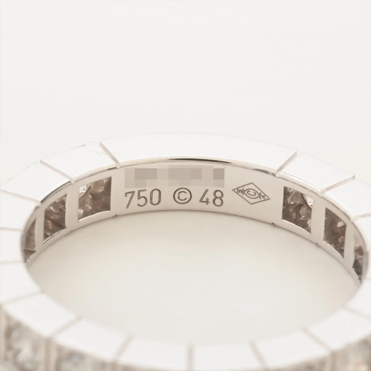 Raniere Full Diamond Ring 750(WG) 4.2g 48 Initial OM6959 Dent — view 3