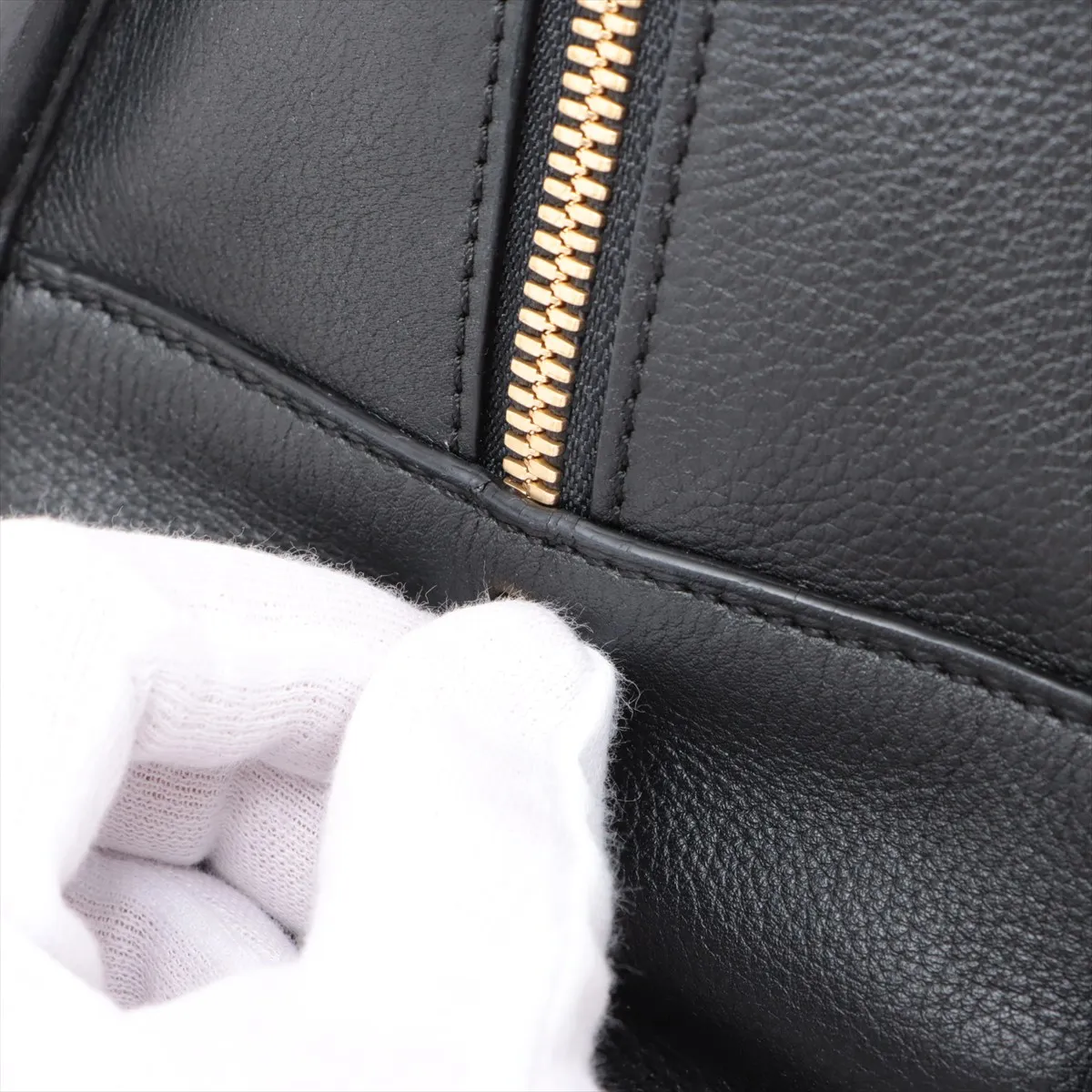 Amazona 36 Leather Handbag Beige x Black — view 15