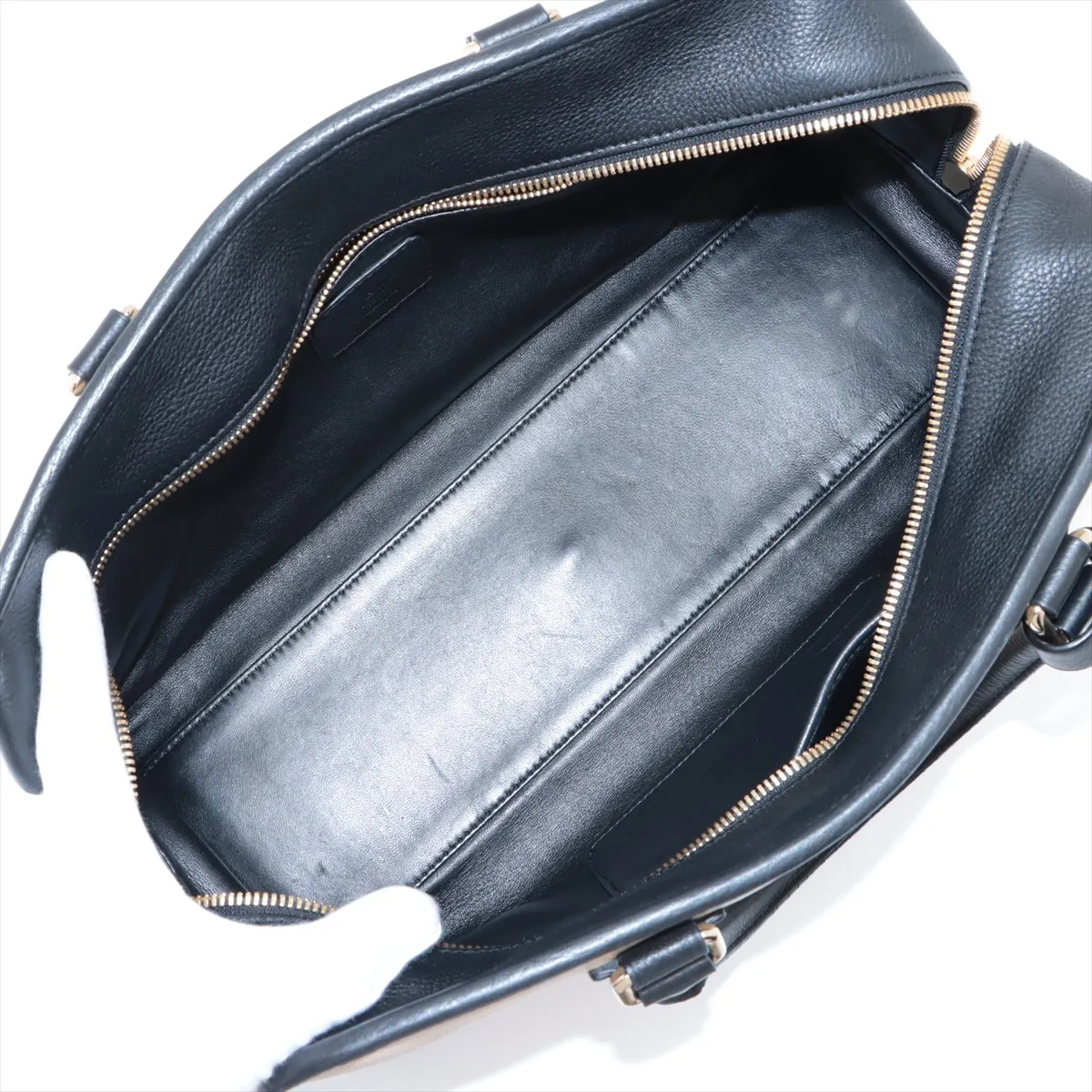 Amazona 36 Leather Handbag Beige x Black — view 7