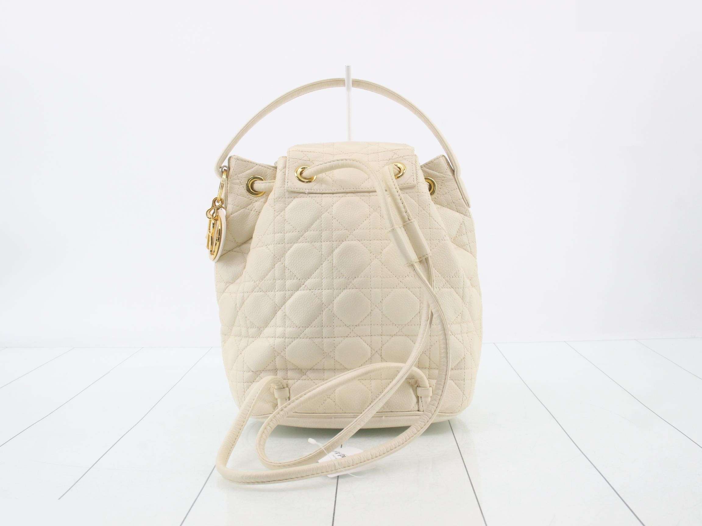 Leather mini backpack, white — view 2