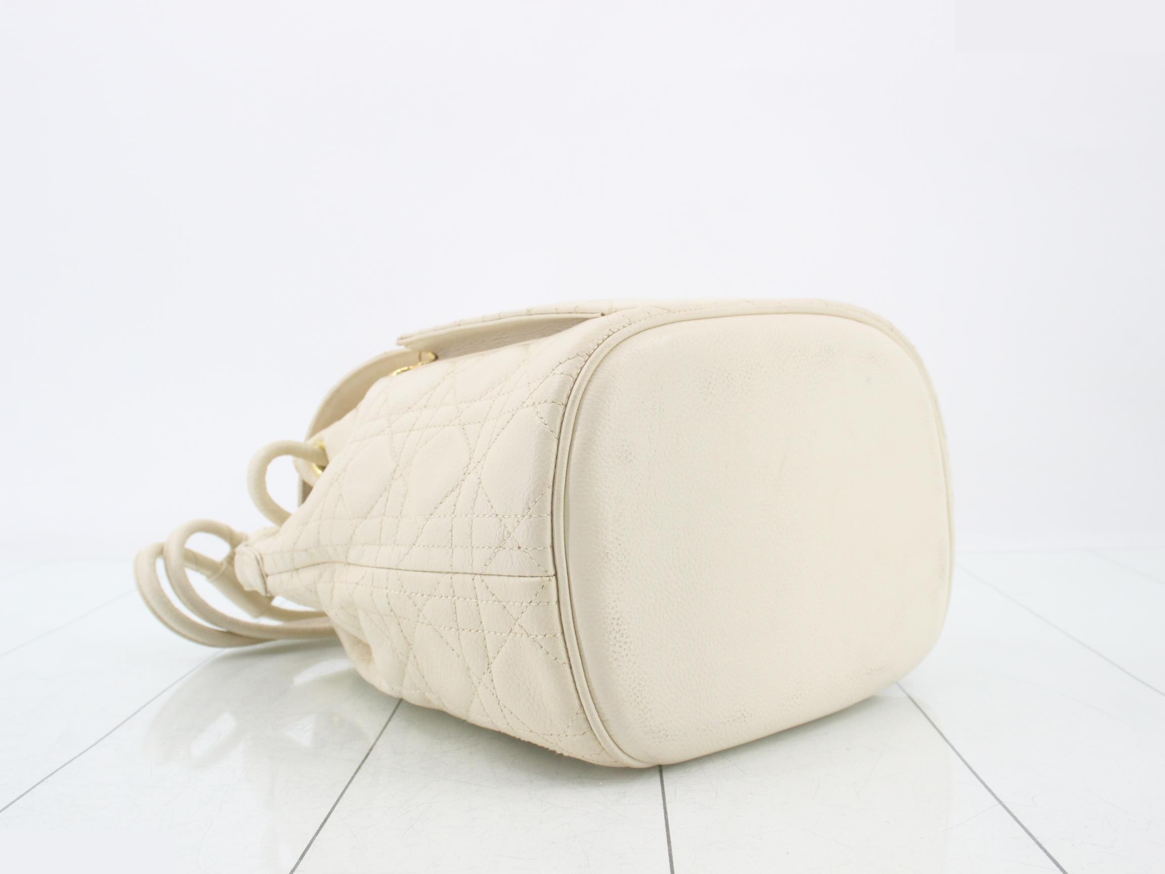 Leather mini backpack, white — view 5