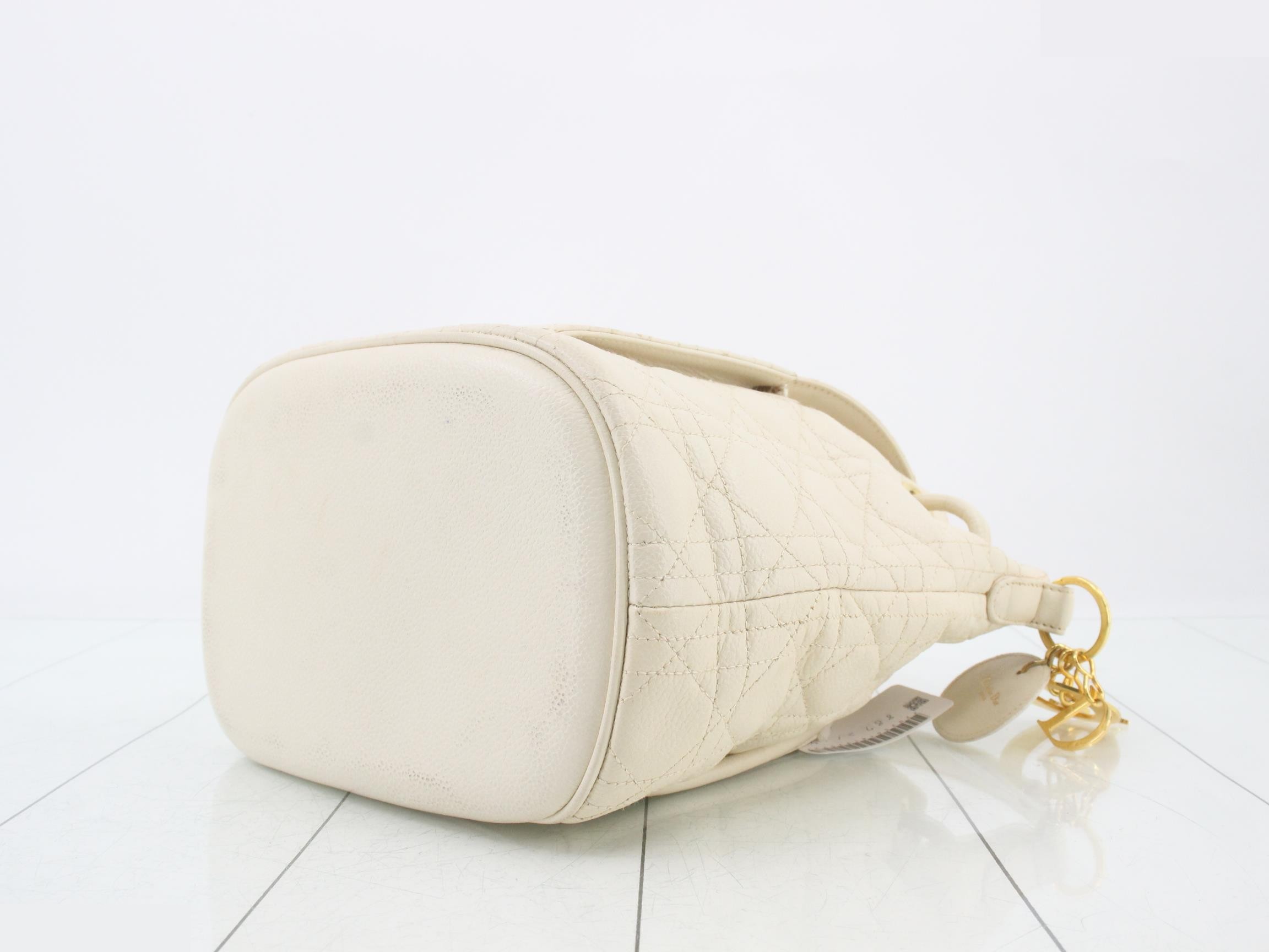 Leather mini backpack, white — view 6