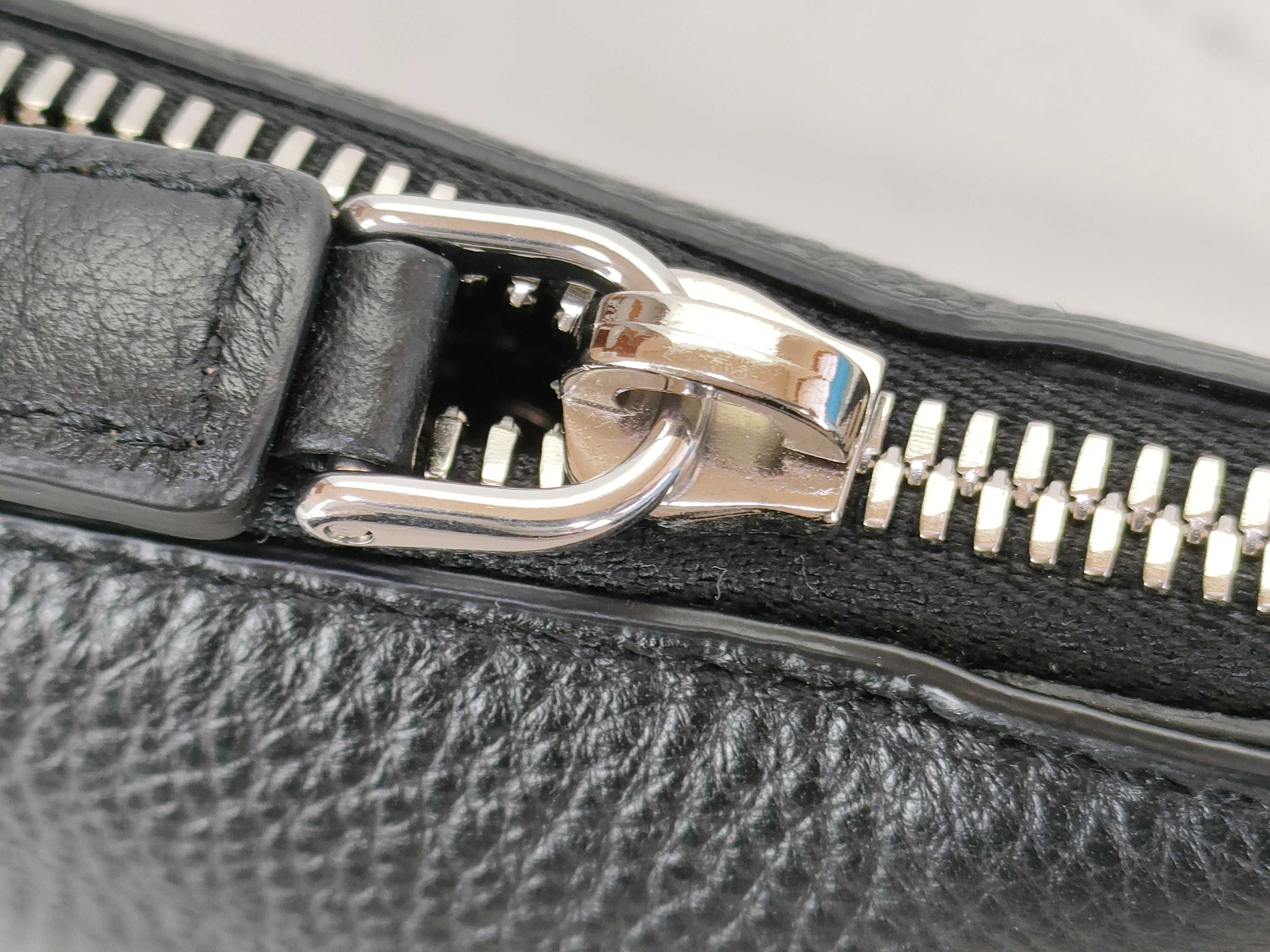 Vitello Leather Clutch Bag, Black, 2VF006 (Clutch Bag) — view 13