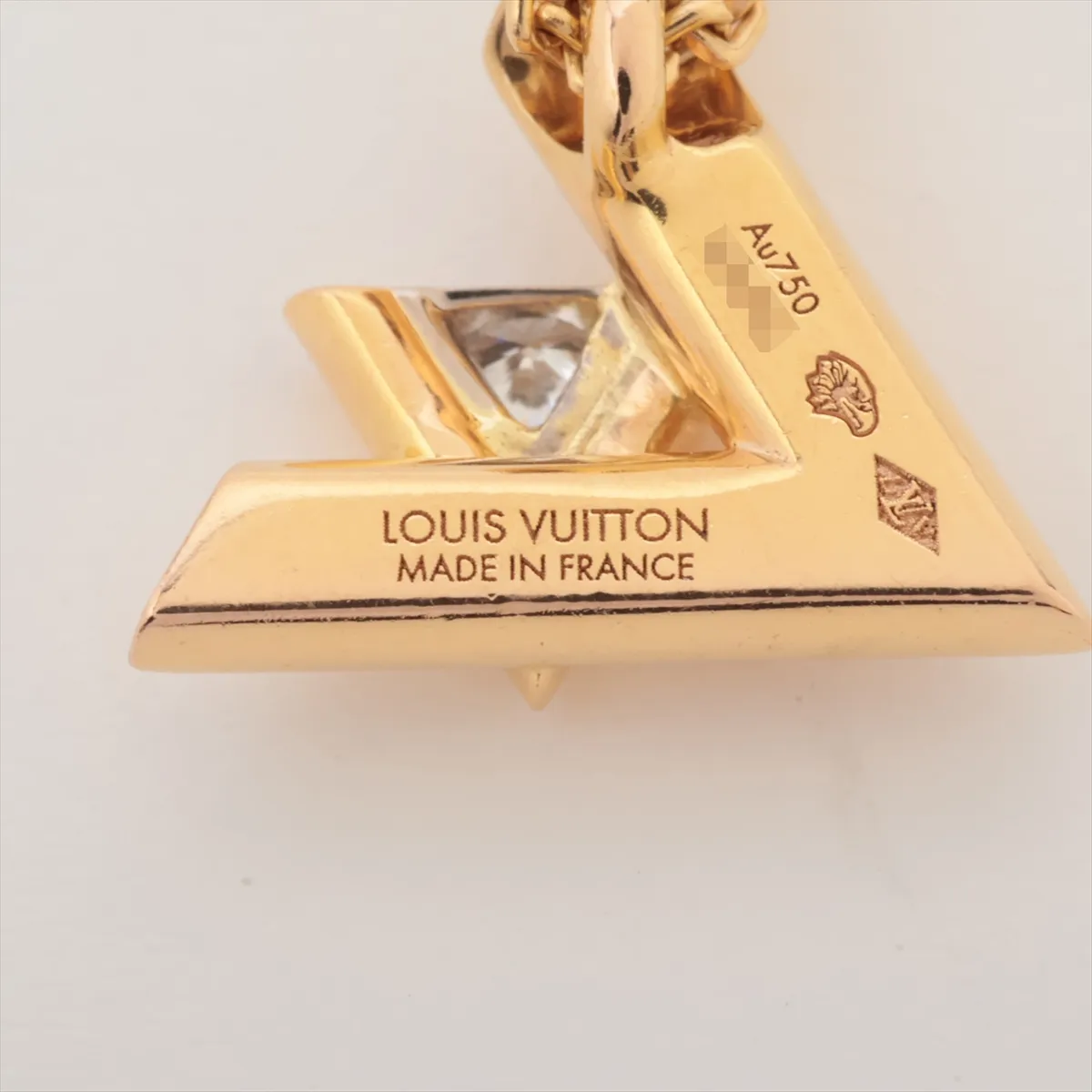 Pendant LV Vault One PM Diamond Necklace 750 (Yellow Gold) 5.8g E42292 — view 4