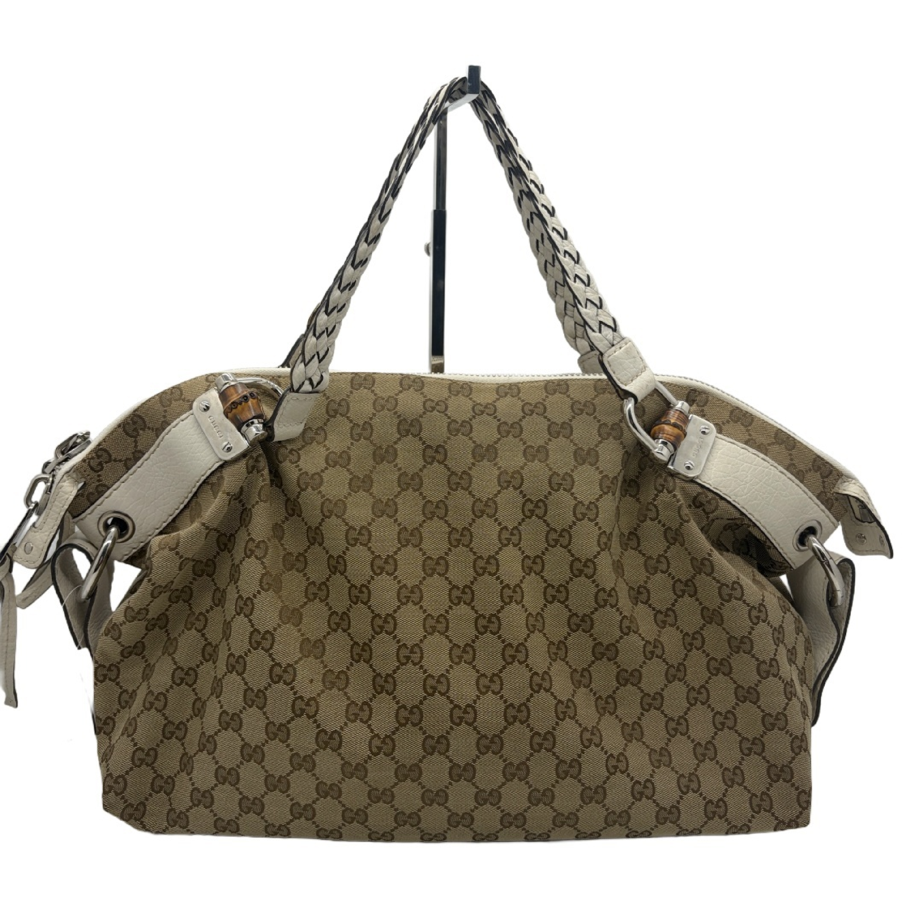 GG Canvas Braided Handle Handbag Tote Bag — view 2