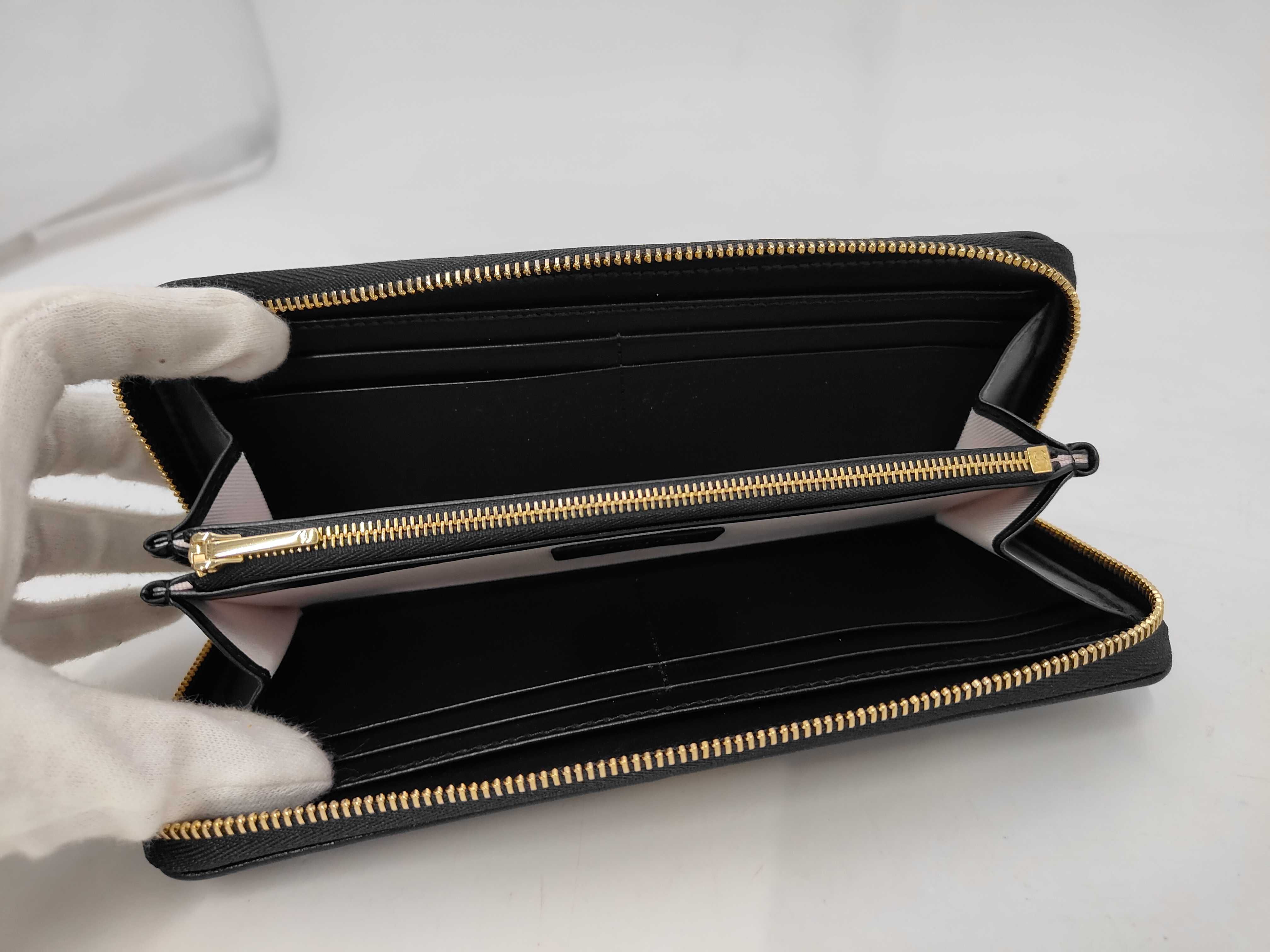 Classic Long Zip Wallet Apple Design Long Wallet Black — view 5