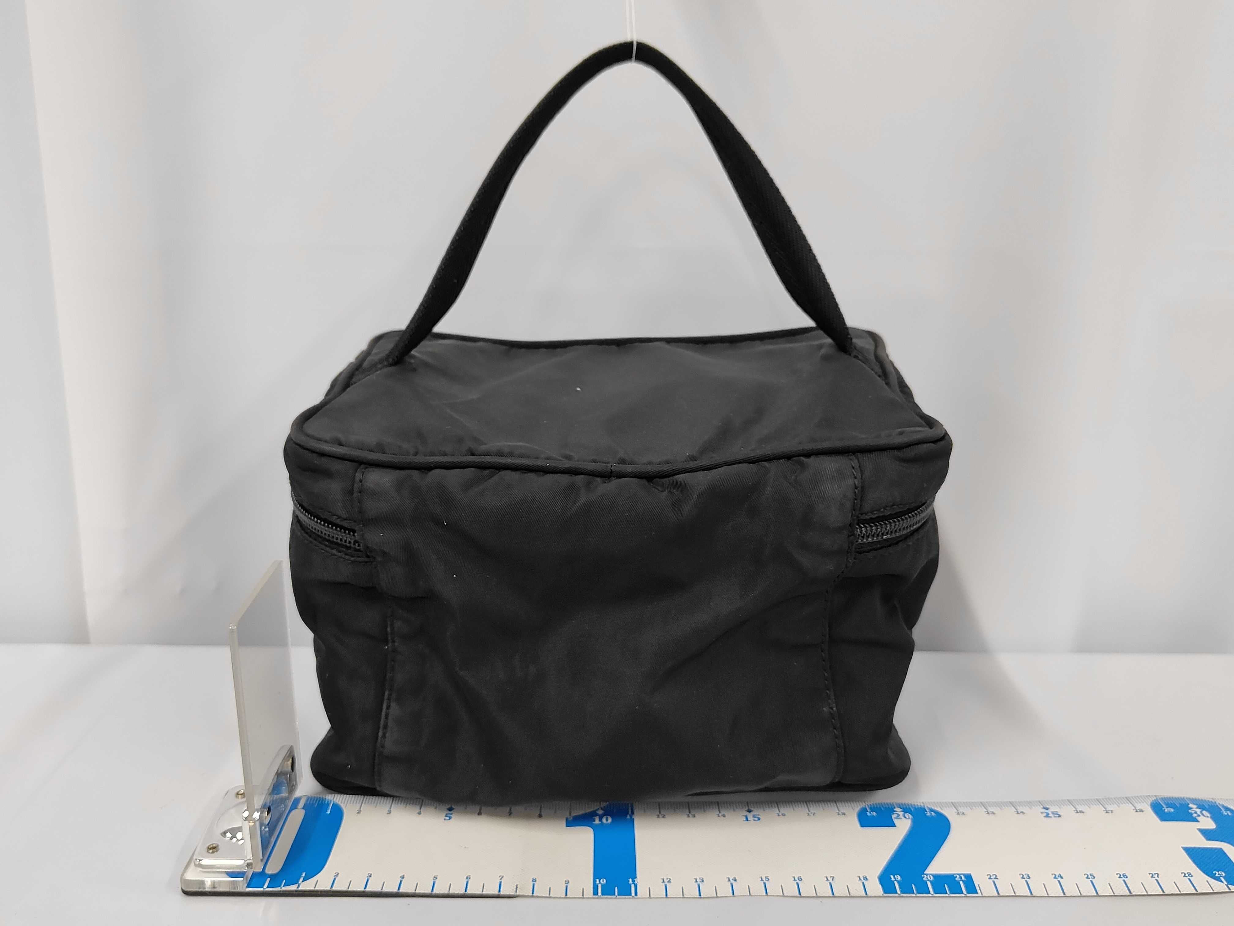 Nylon Triangle Logo Vanity Pouch Vanity Bag — view 2