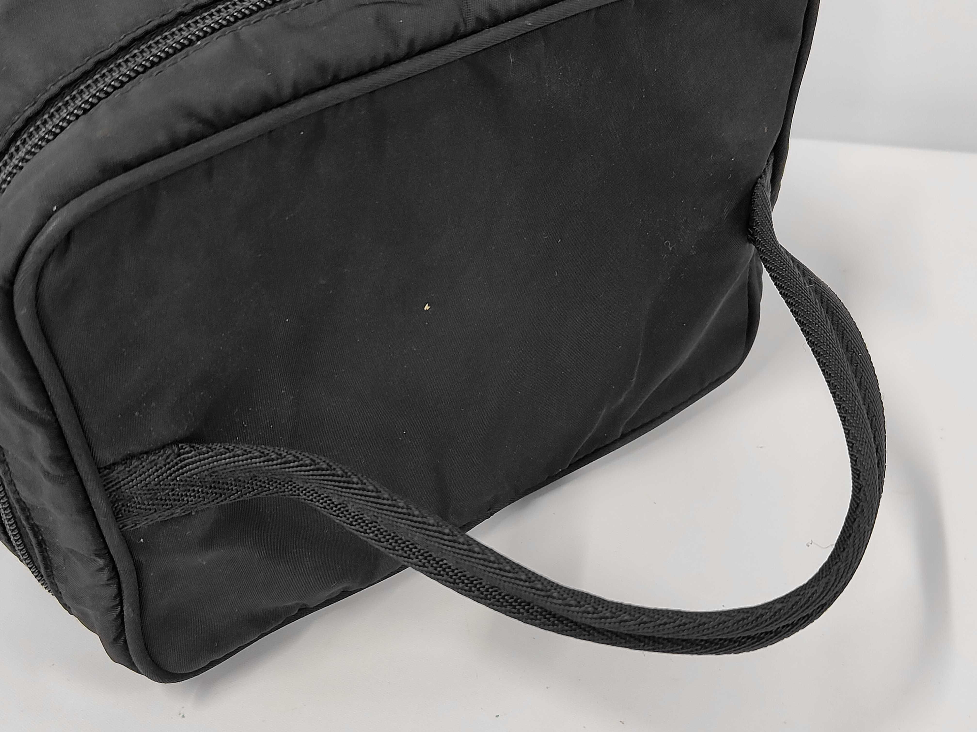 Nylon Triangle Logo Vanity Pouch Vanity Bag — view 3